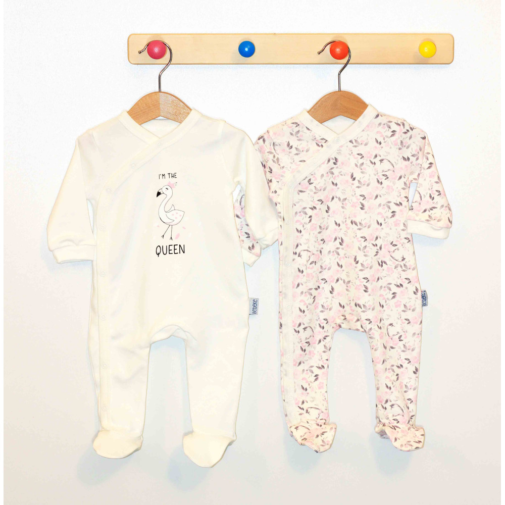 Sleeping overalls set 2pcs (pack of 3 sets) 