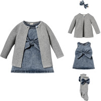 Set: Sweater + Dress + Knee-Highs + Headband