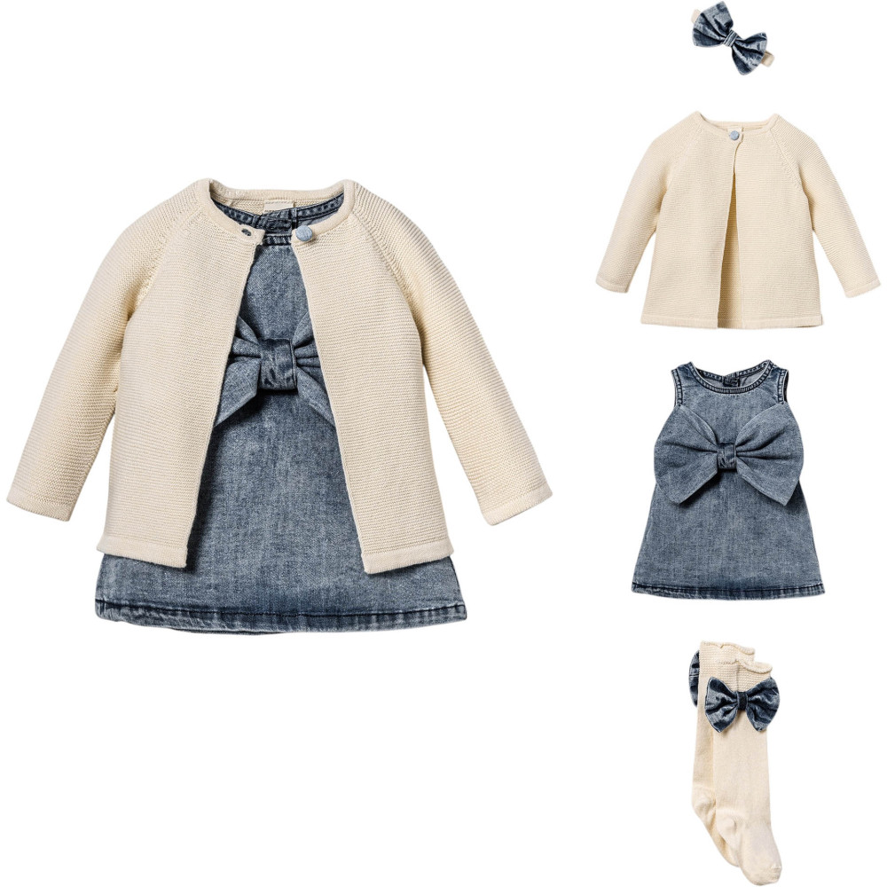 Set: Sweater + Dress + Knee-Highs + Headband