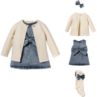 Set: Sweater + Dress + Knee-Highs + Headband