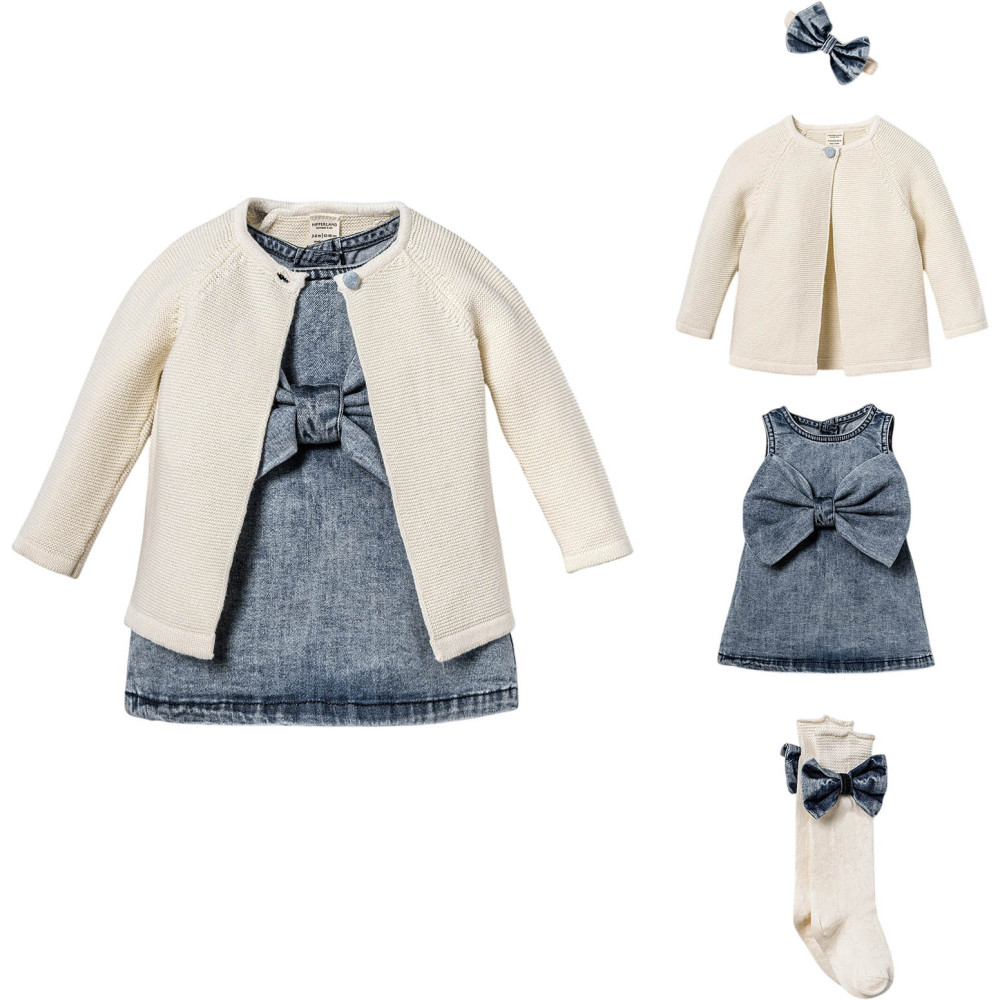 Set: Sweater + Dress + Knee-Highs + Headband