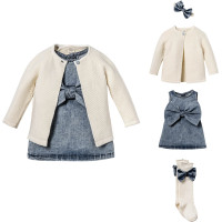 Set: Sweater + Dress + Knee-Highs + Headband