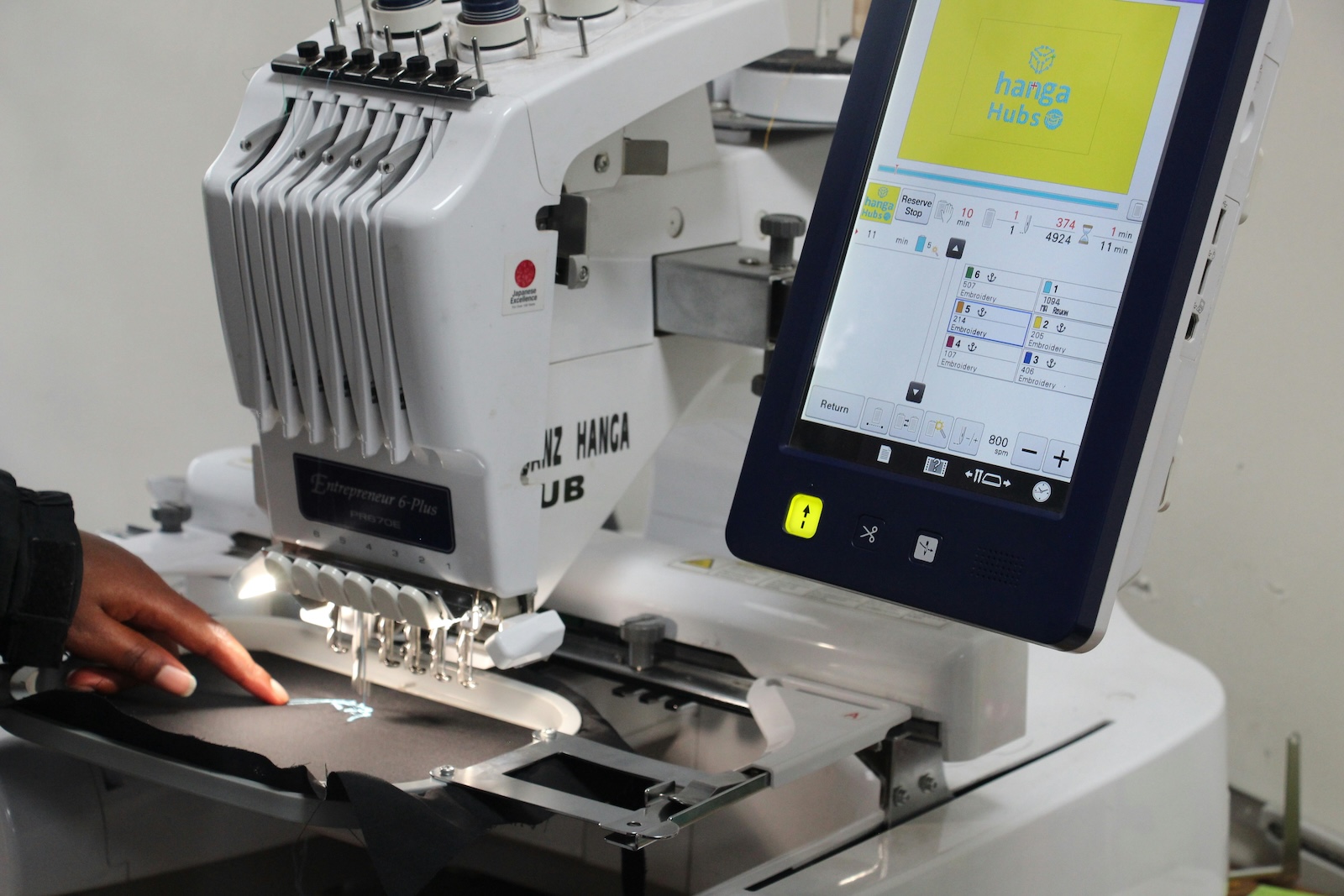 Checking overlock seams on children’s clothing