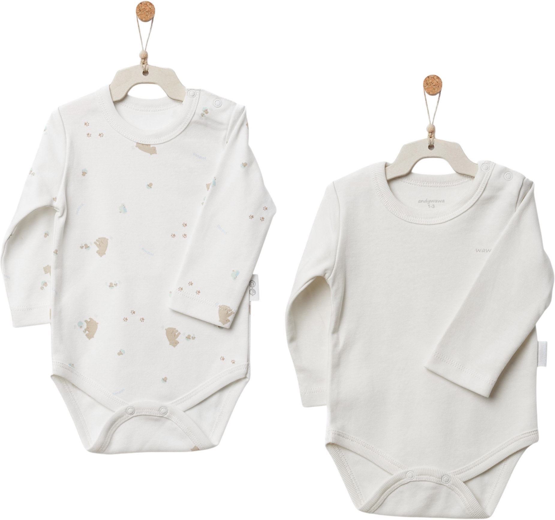 Body set 2pcs (pack of 7 sets), series FOREST NURSERY Body set 2pcs (pack of 7 sets), series FOREST NURSERY