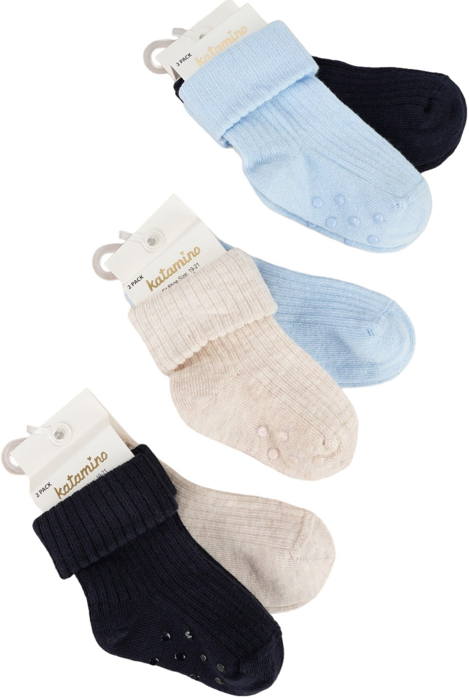 Socks cotton set 2 pairs (pack of 6 sets) Alfia