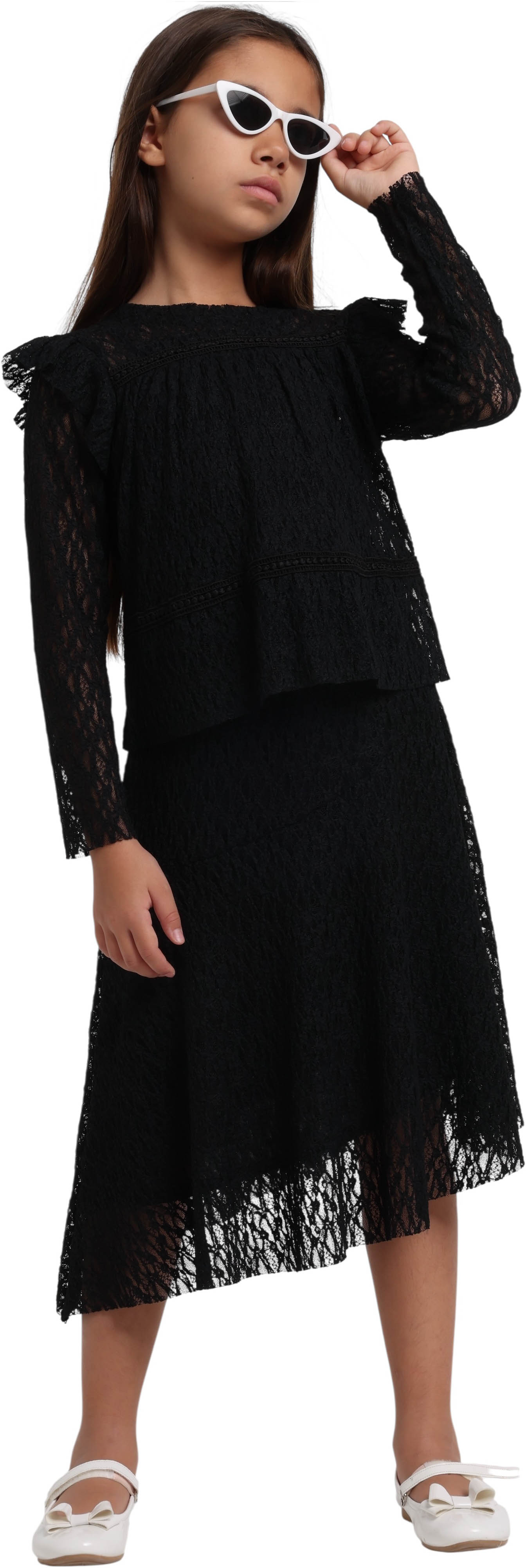 Set of blouse+tank top+skirt