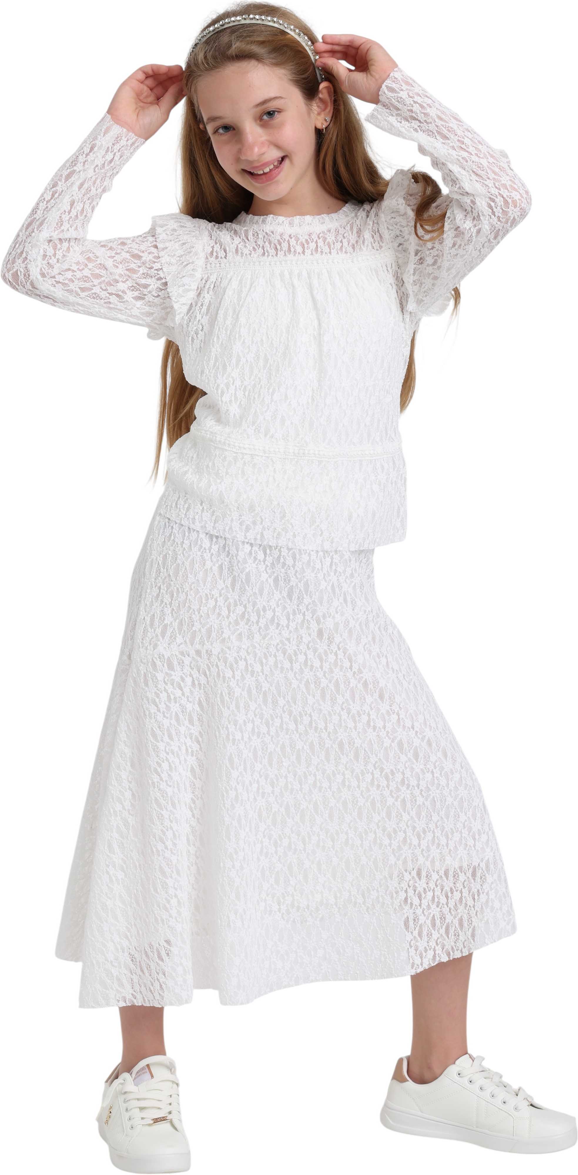 Set of blouse+tank top+skirt