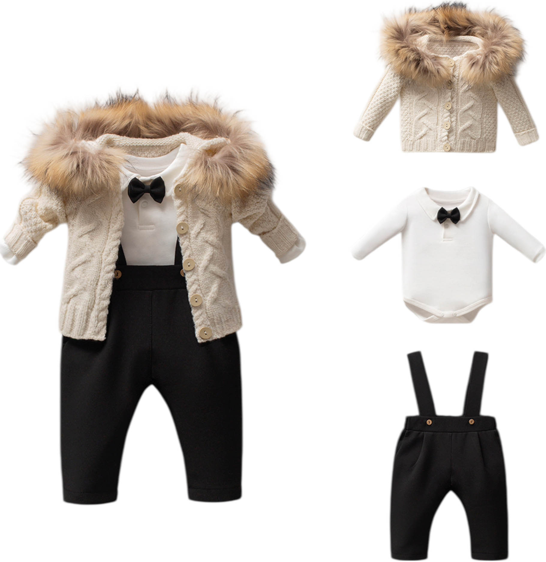 Set sweater+body+pants+hat