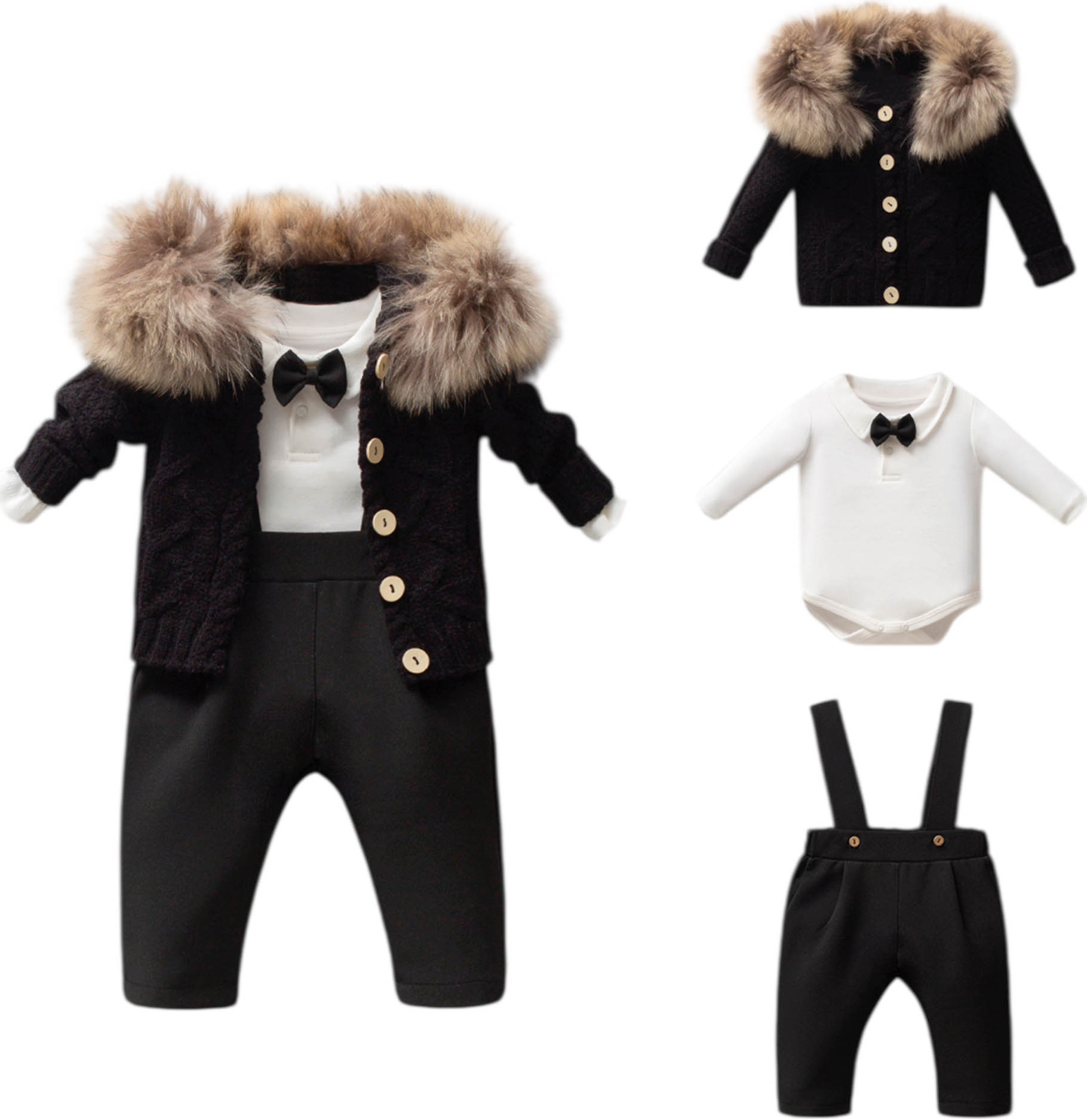 Set sweater+body+pants+hat