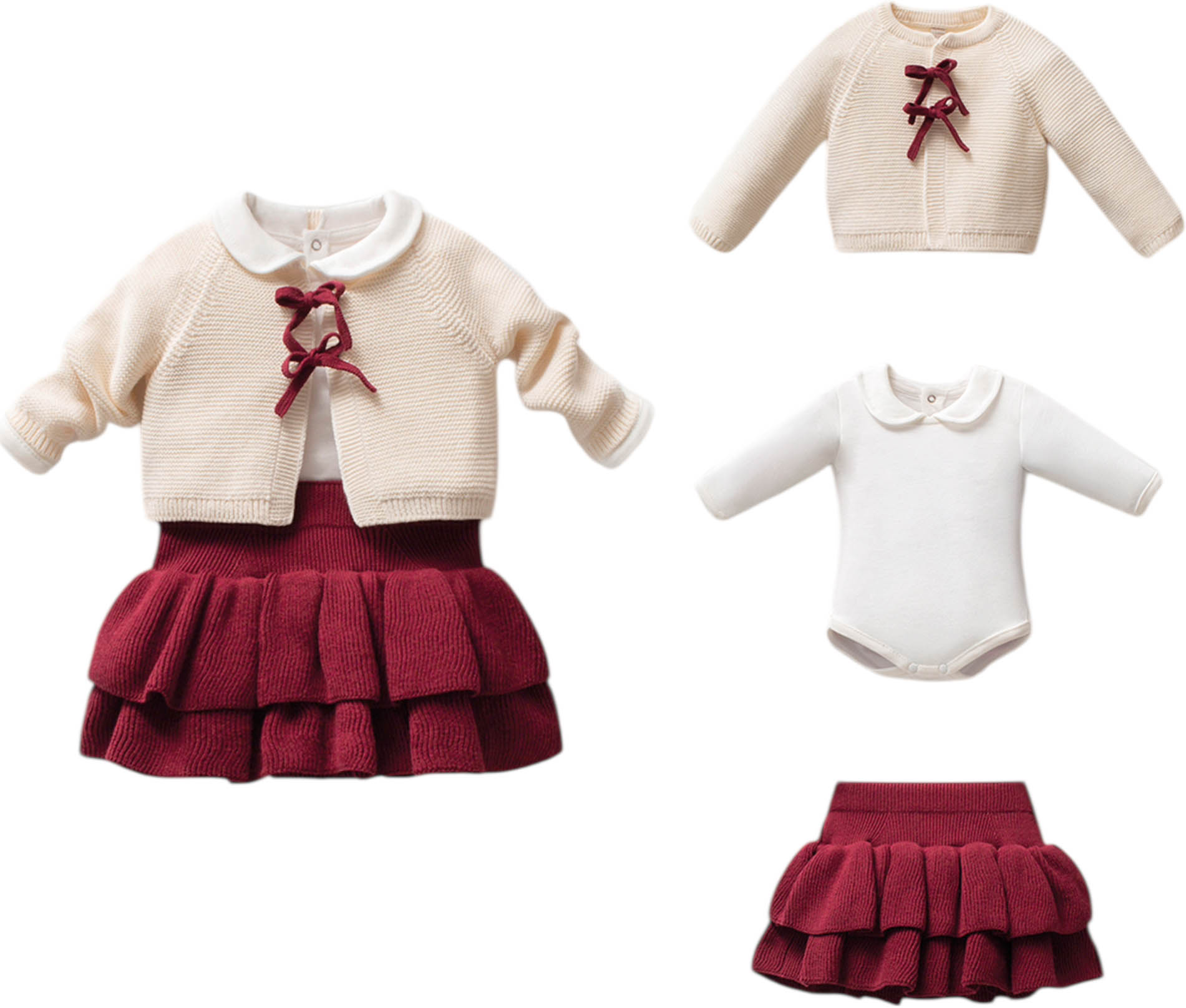 Set sweater+body+skirt