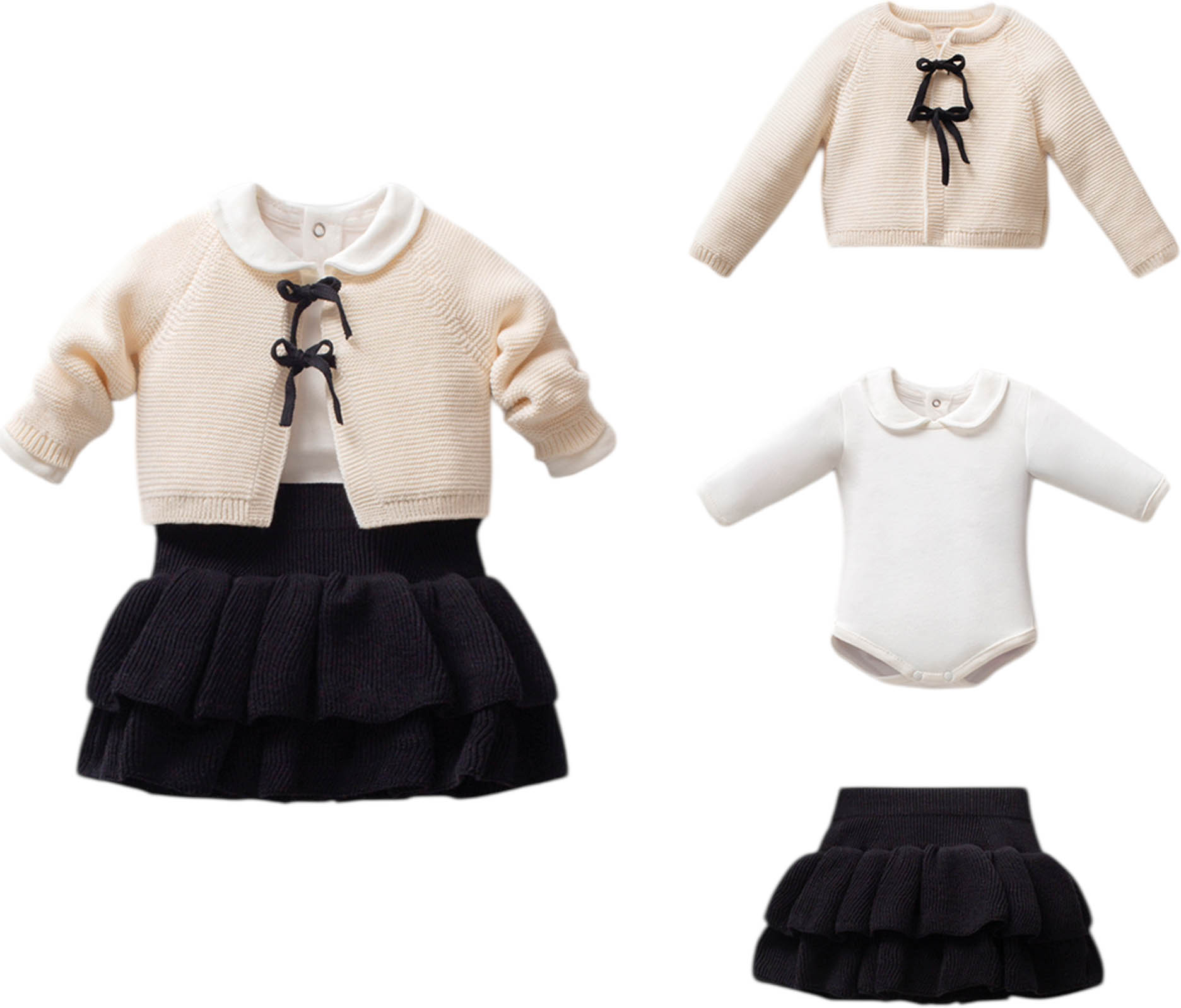 Set sweater+body+skirt