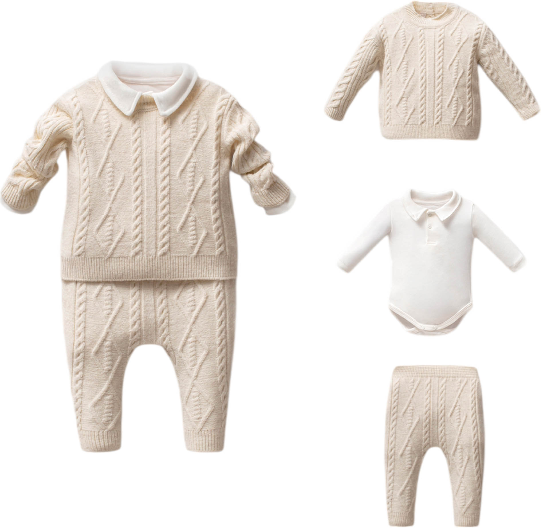 Set sweater+body+pants
