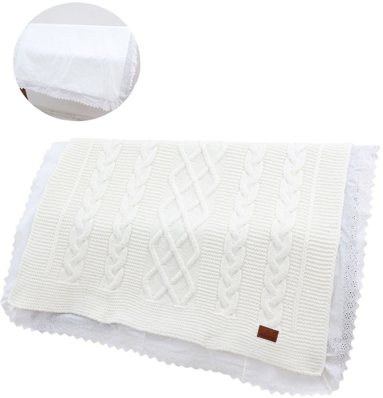 Blanket knitted+blanket cotton
