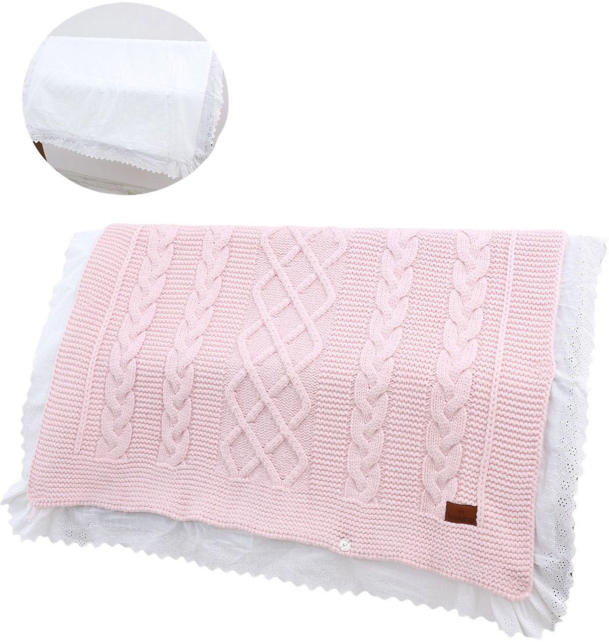 Blanket knitted+blanket cotton