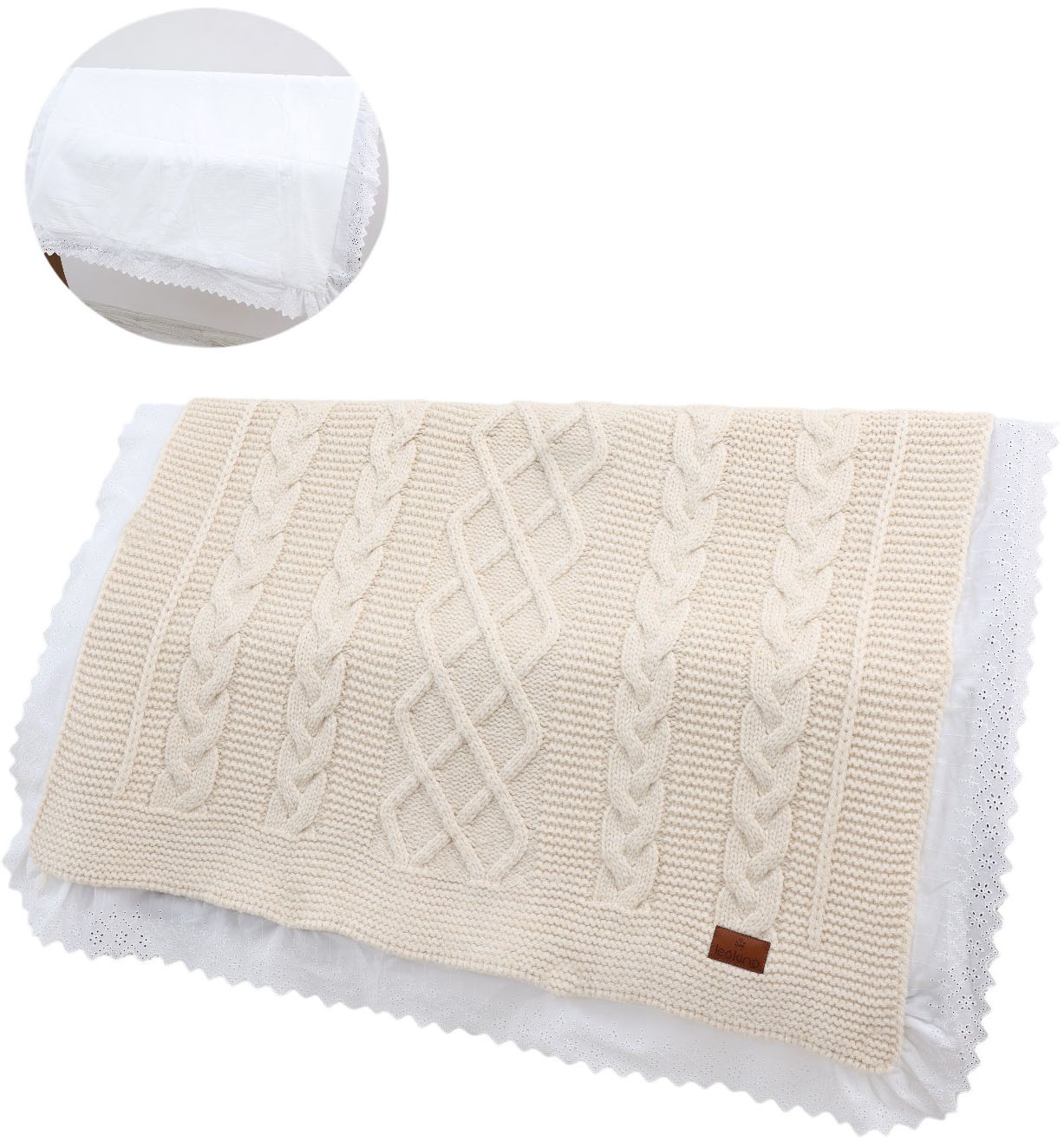 Blanket knitted+blanket cotton