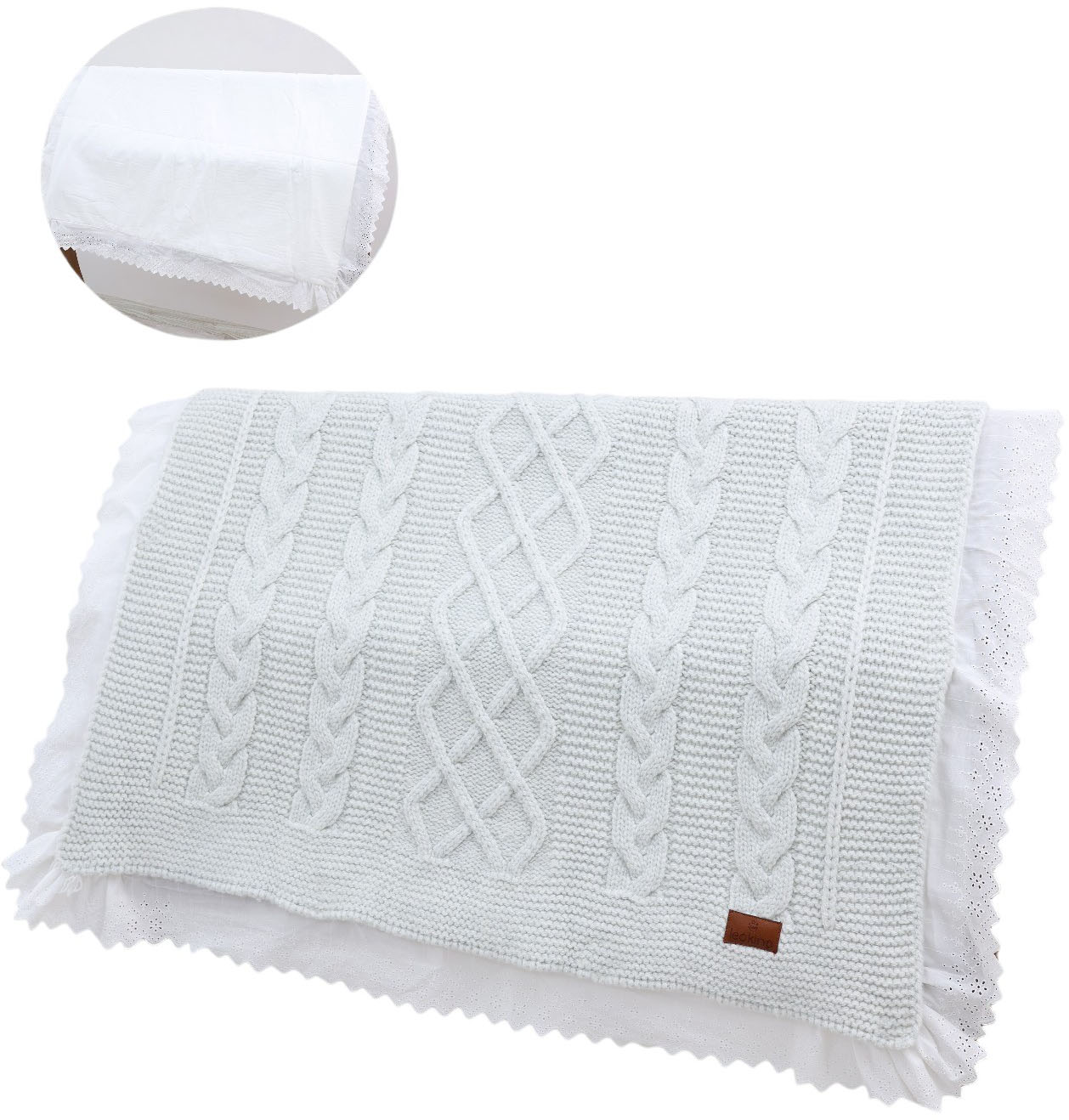 Blanket knitted+blanket cotton