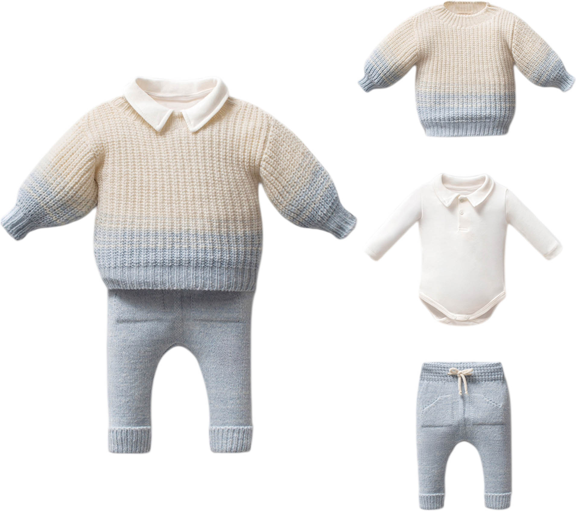 Set sweater+body+pants