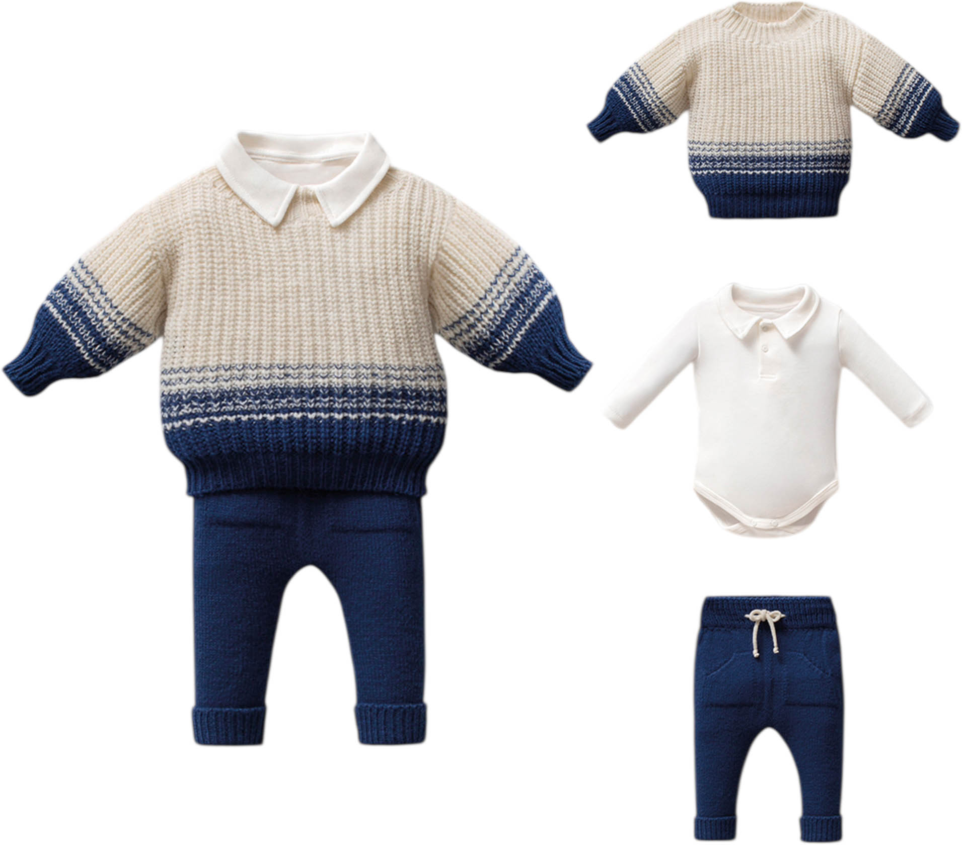 Set sweater+body+pants