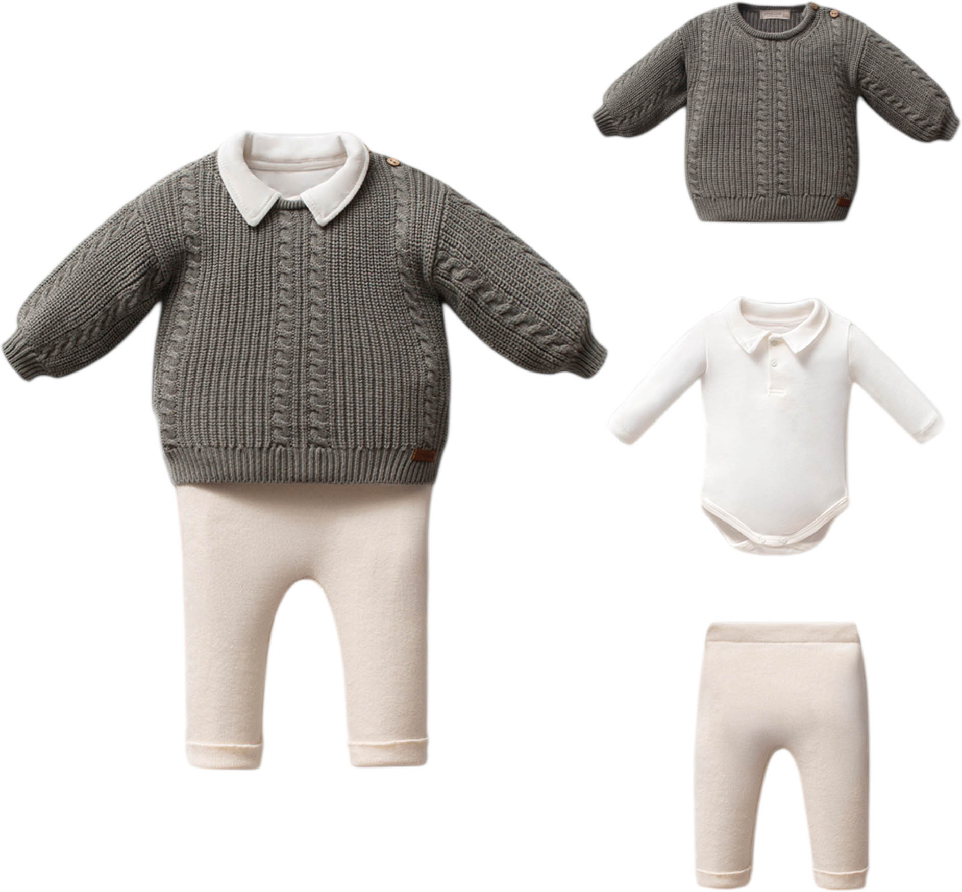 Set sweater+body+pants