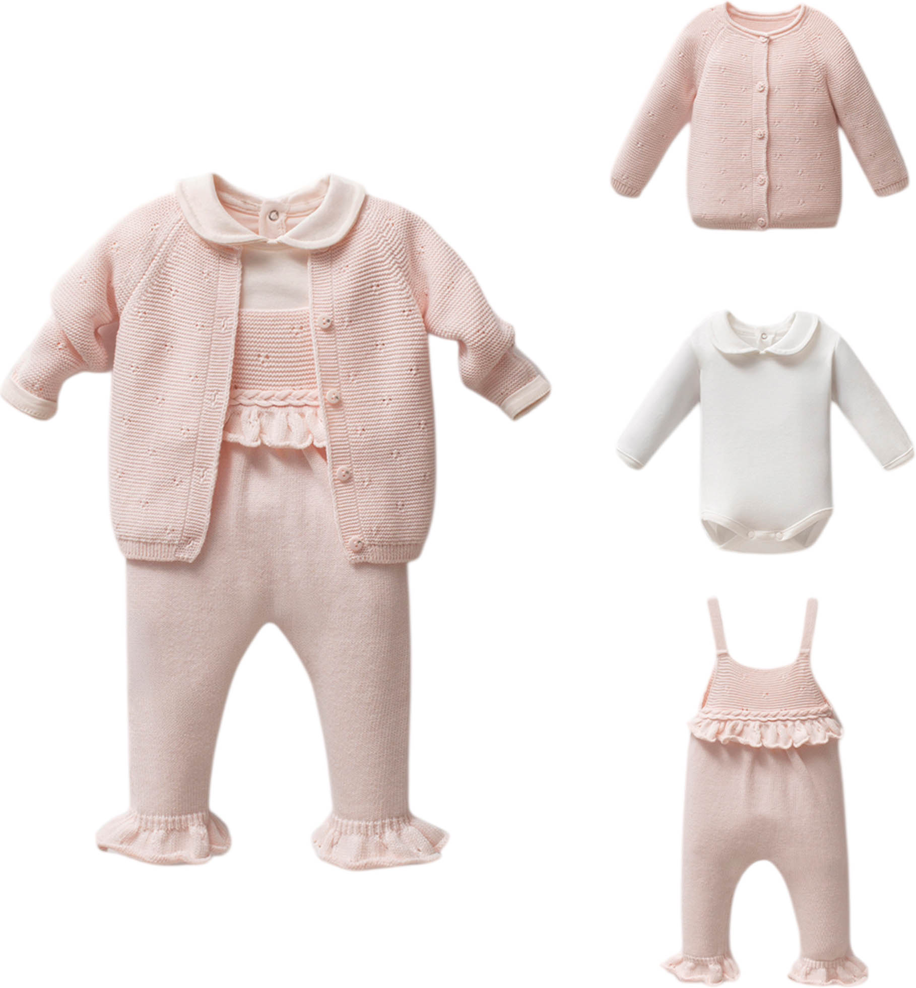 Set overalls+sweater+body
