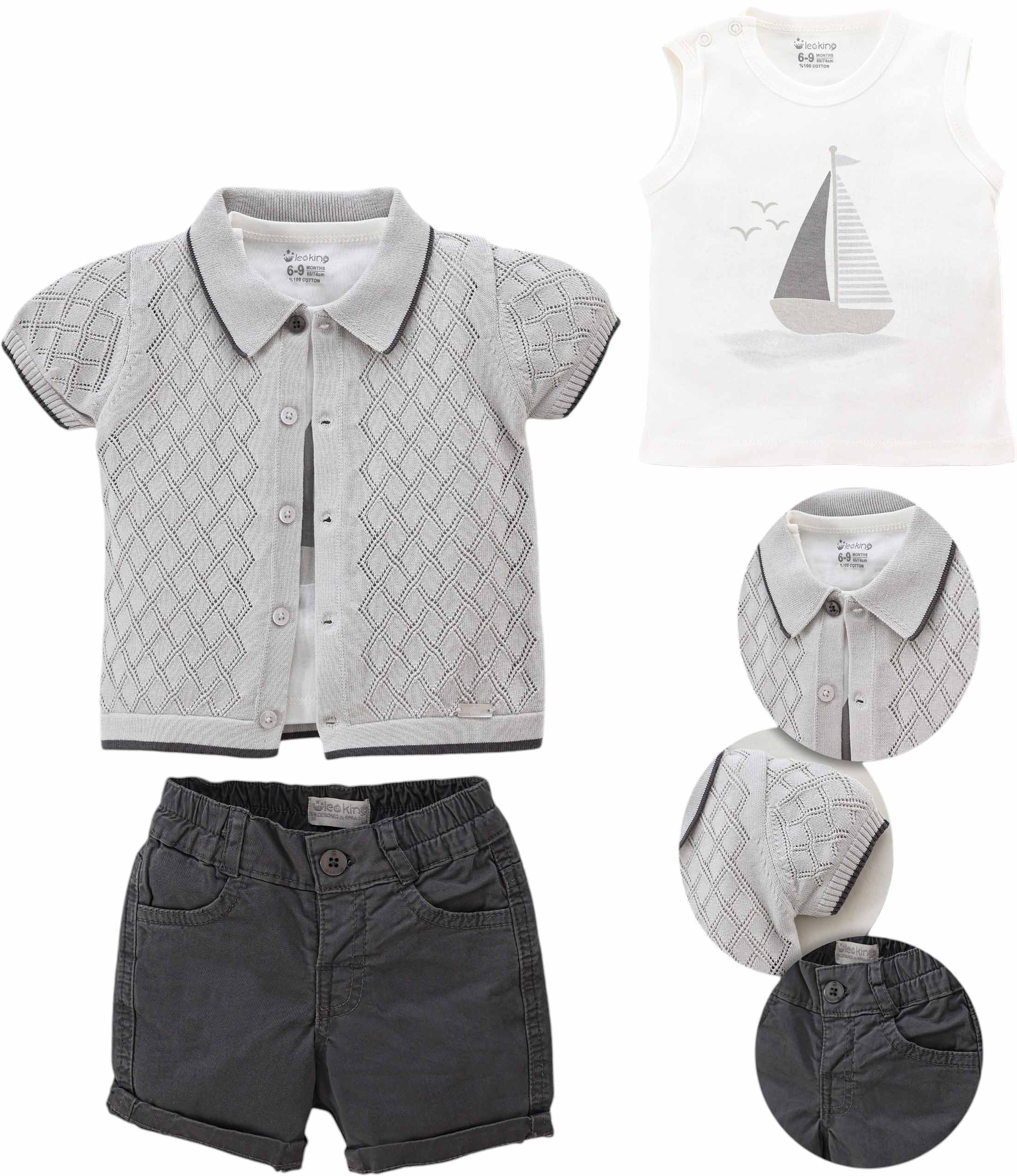 Set T-shirt+sweater+shorts