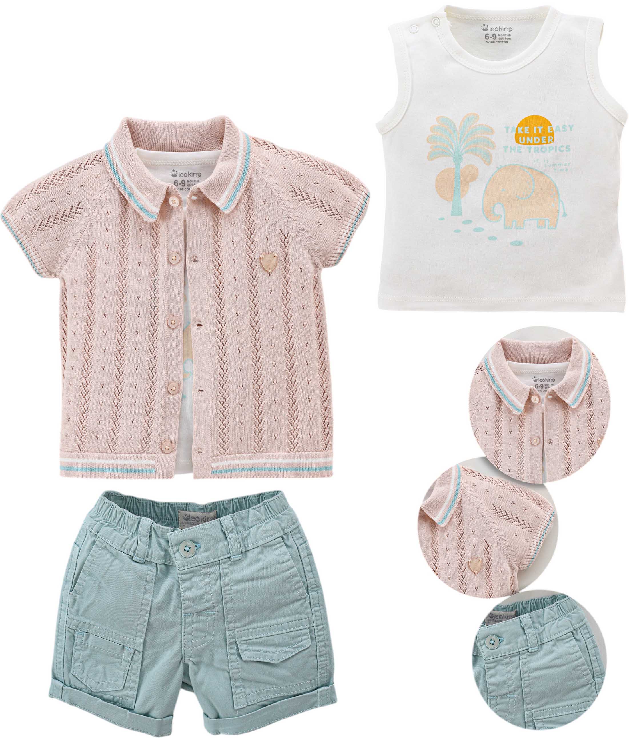 Set T-shirt+sweater+shorts