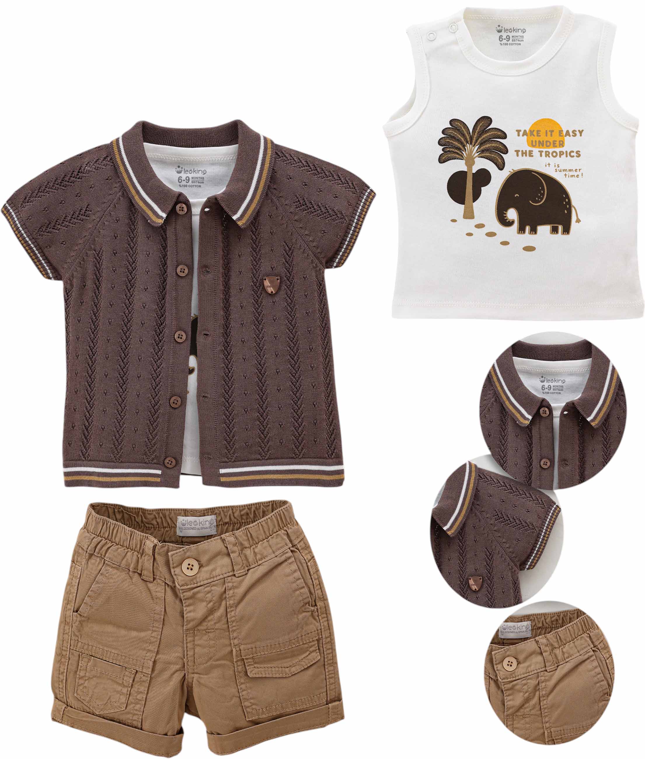 Set T-shirt+sweater+shorts