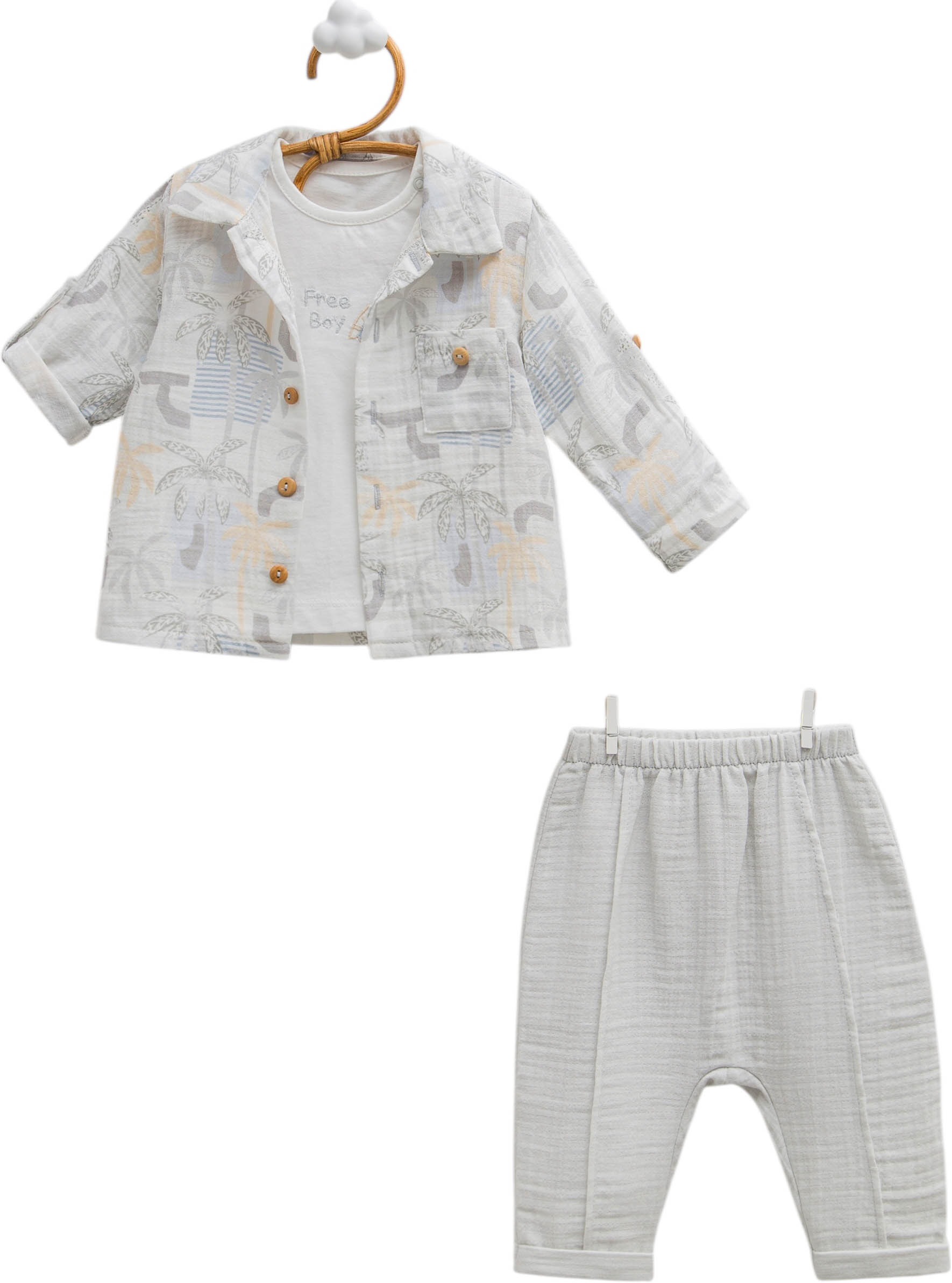 Set shirt+tank top+pants, series FREE BOY. (Ready) Set shirt+tank top+pants, series FREE BOY. (Ready)