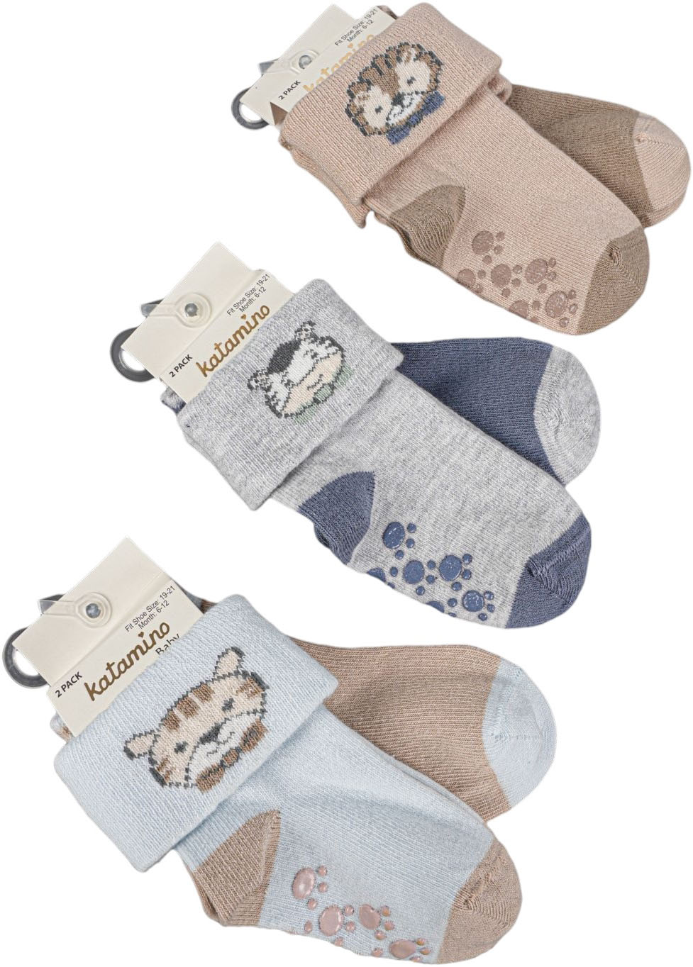 Socks cotton set 2 pairs (pack of 6 sets) Harper