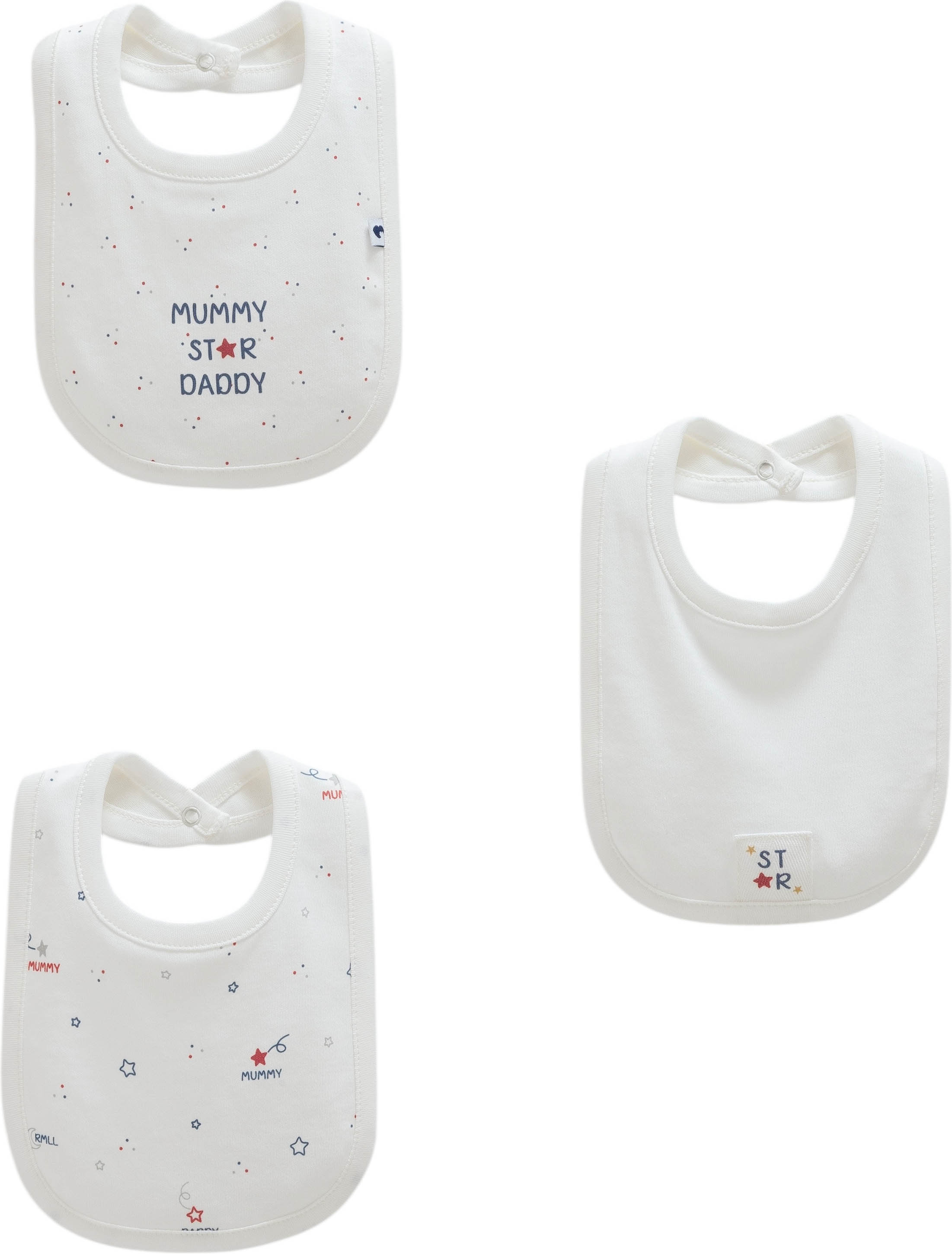 Bibs set 3pcs (pack of 4 sets), series FAMILY STAR. (Expected 12.12.2025) Bibs set 3pcs (pack of 4 sets), series FAMILY STAR. (Expected 12.12.2025)