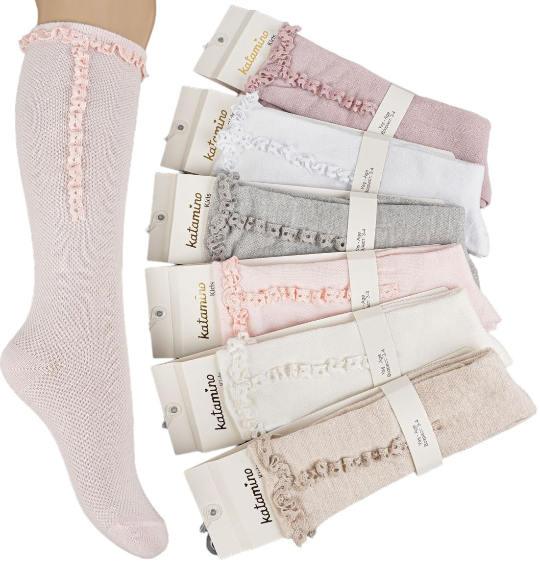 Knee high socks cotton Cornomin