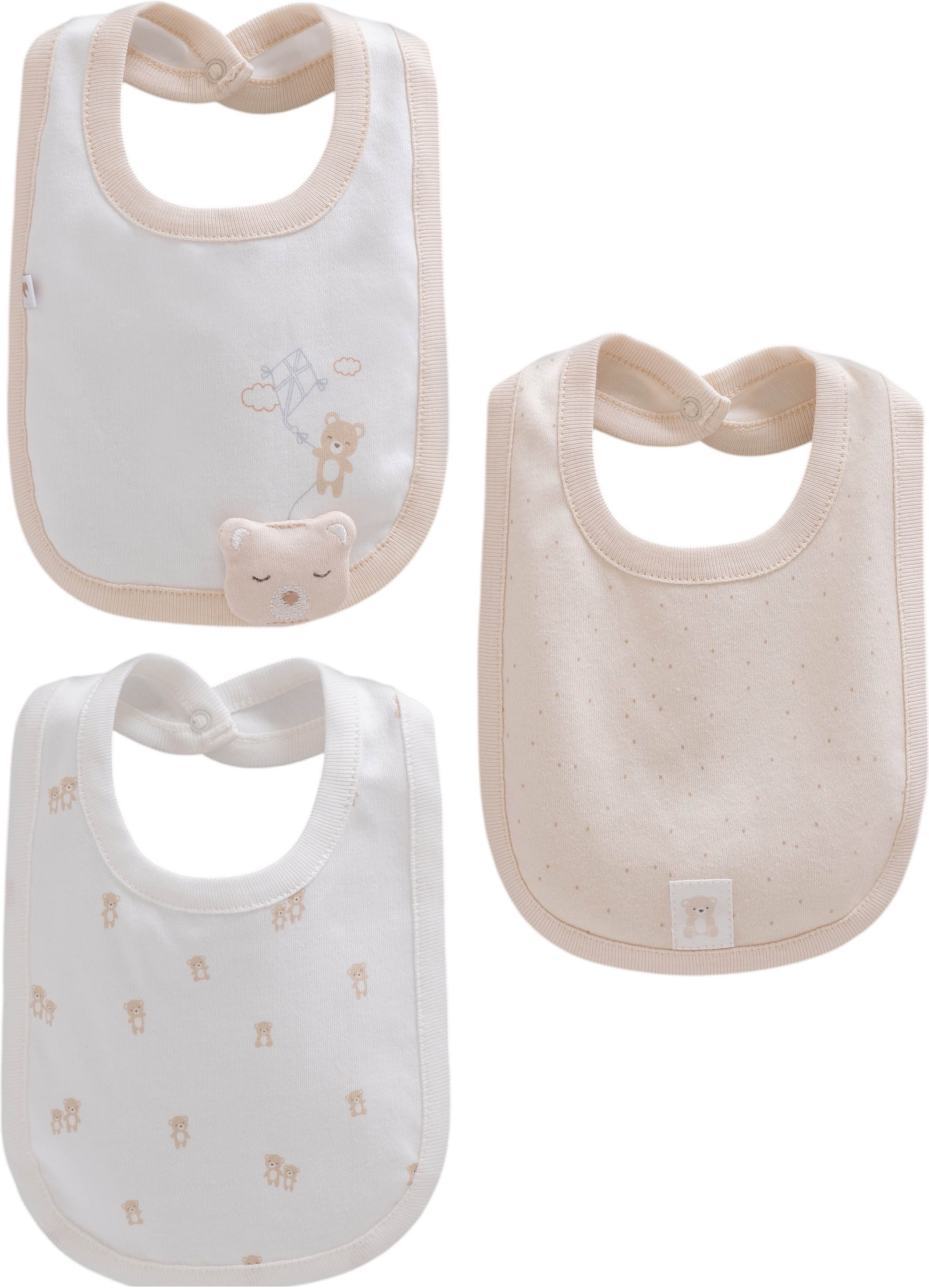 Bibs set 3pcs (pack of 4 sets), series NEW BORN BOY