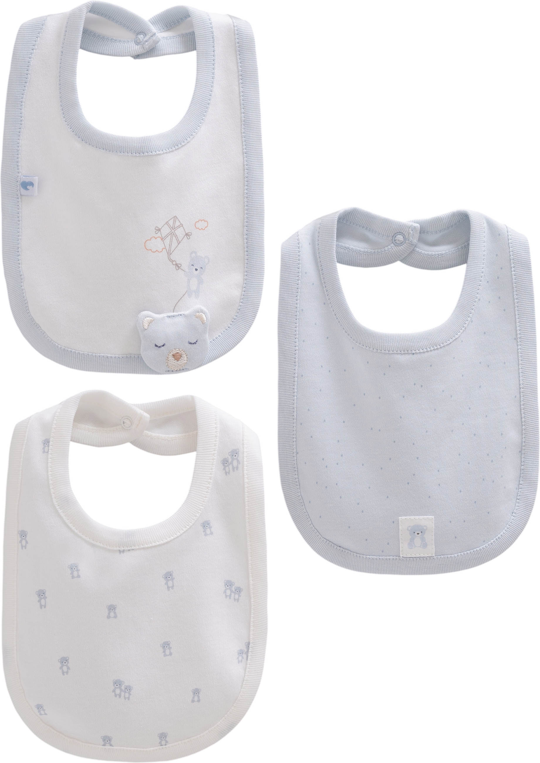 Bibs set 3pcs (pack of 4 sets), series NEW BORN BOY Bibs set 3pcs (pack of 4 sets), series NEW BORN BOY