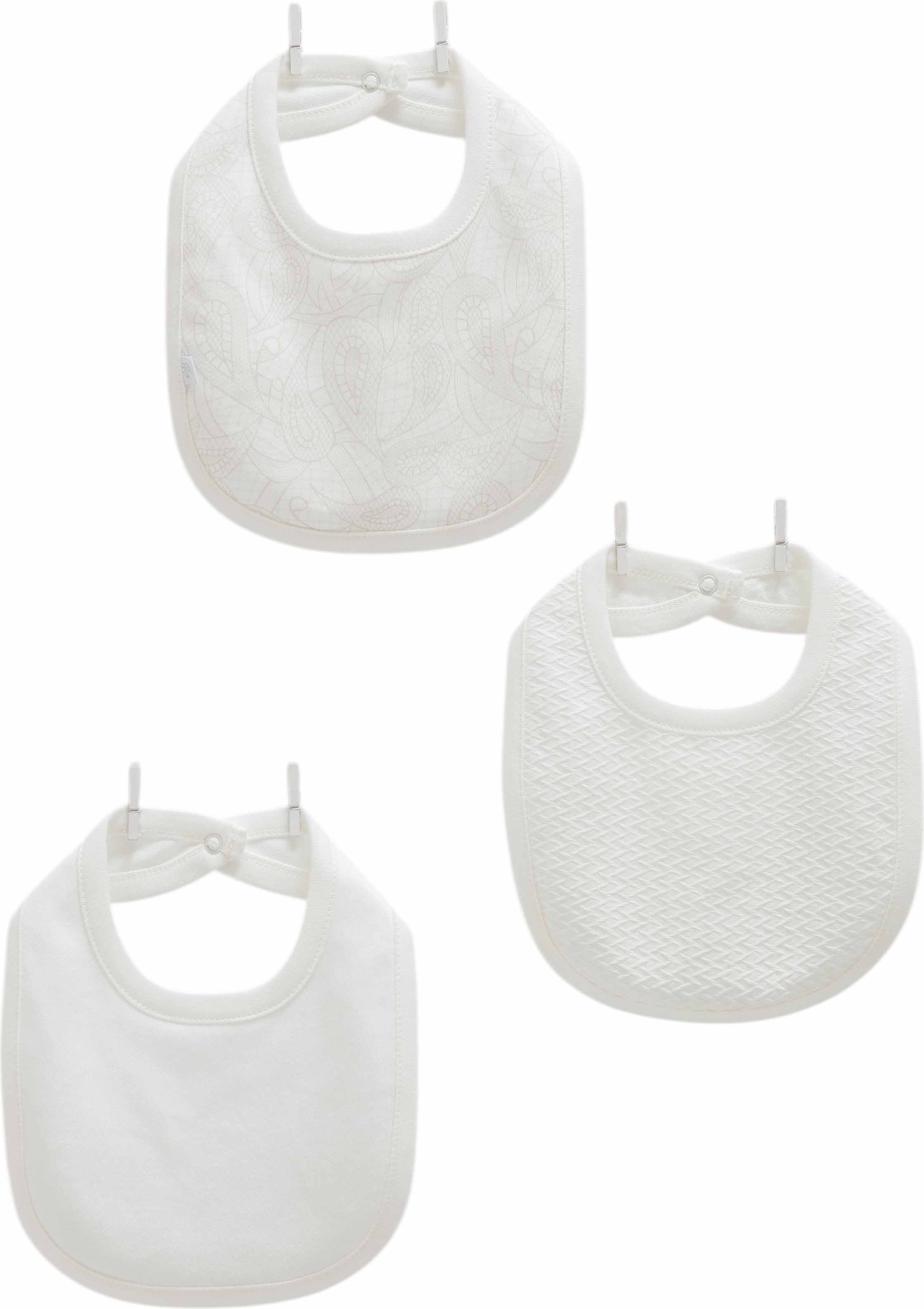 Bibs set 3pcs (pack of 4 sets), series TINY LACE