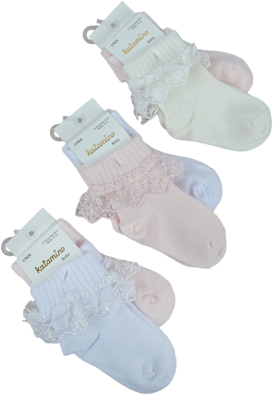 Socks cotton set 2 pairs (pack of 6 sets) Akel