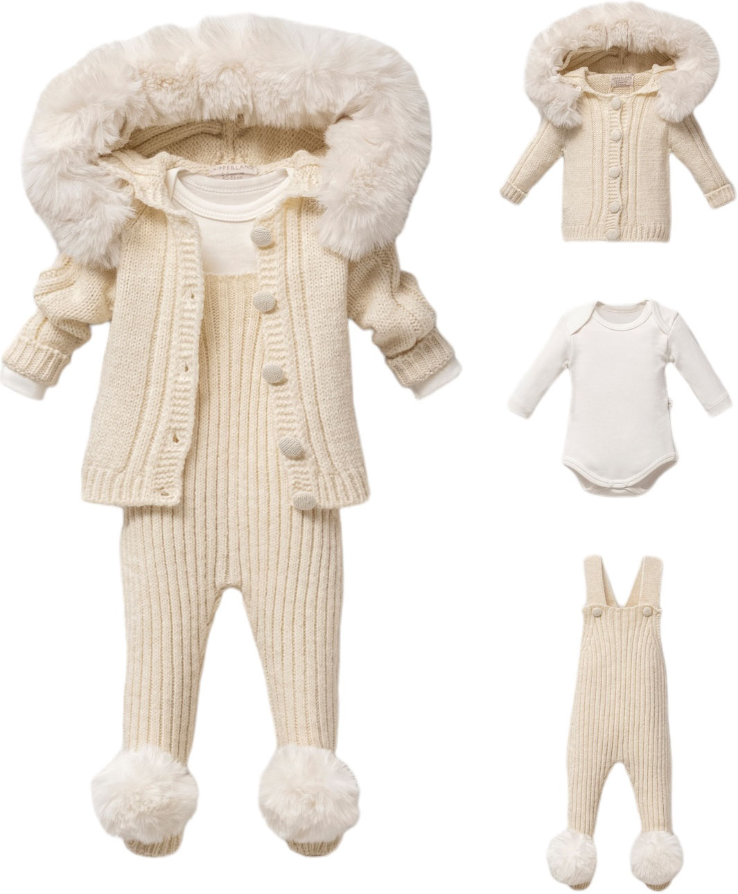 Set sweater+body+overalls