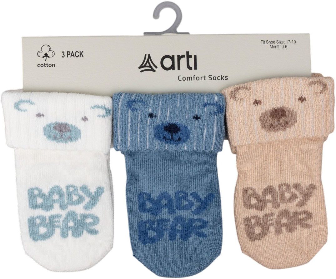 Socks cotton set 3 pairs (pack of 4 sets) Ahbap Socks cotton set 3 pairs (pack of 4 sets) Ahbap