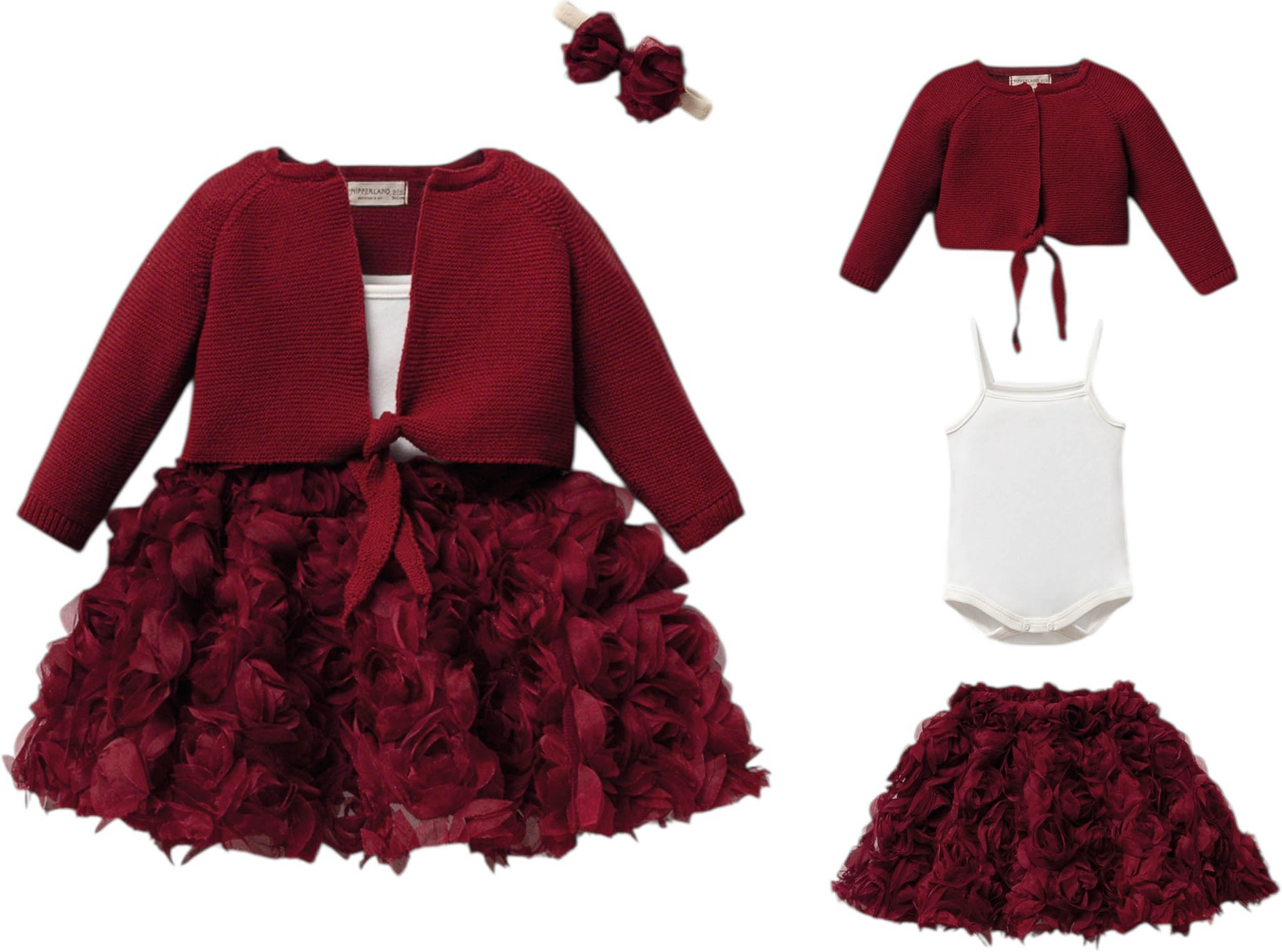 Set sweater+body+skirt+headband