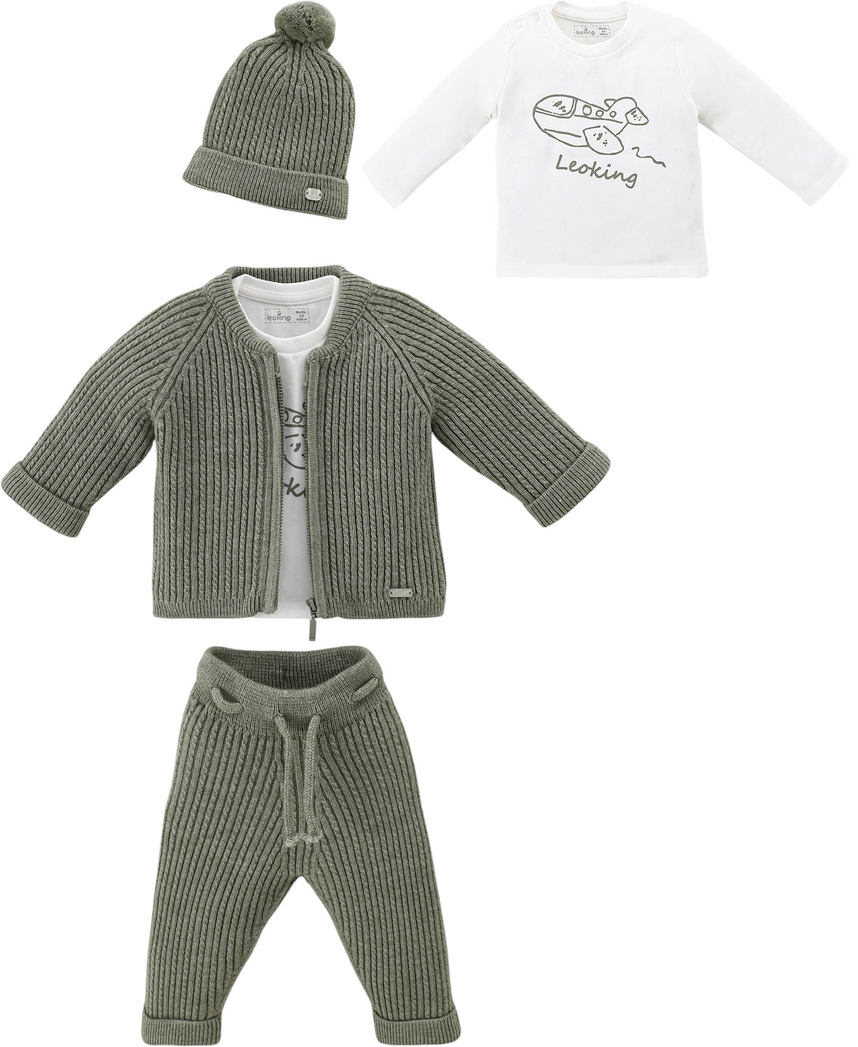 Set sweater+sweater+pants+hat
