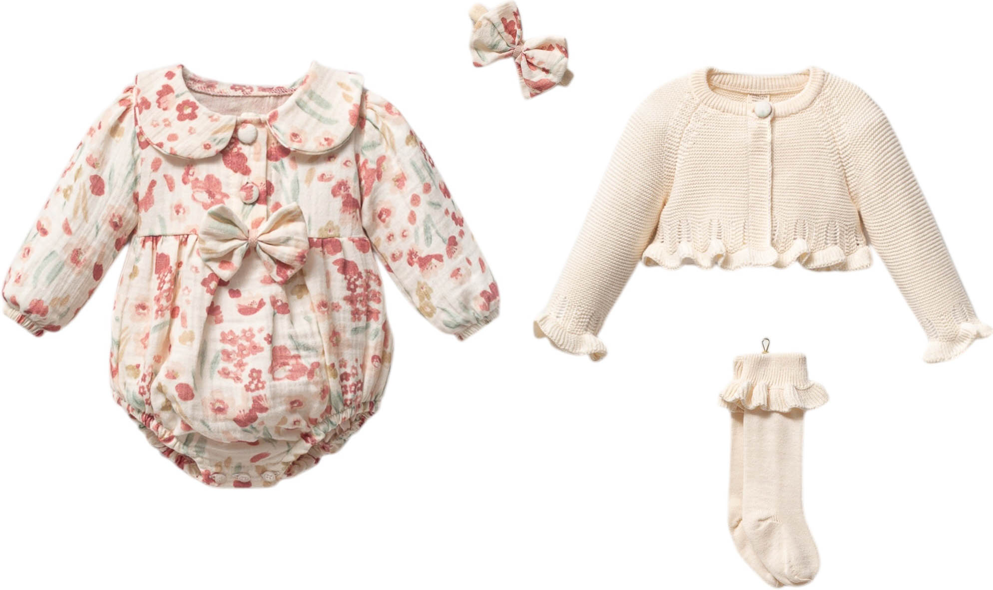 Set sweater+body+knee socks+headband