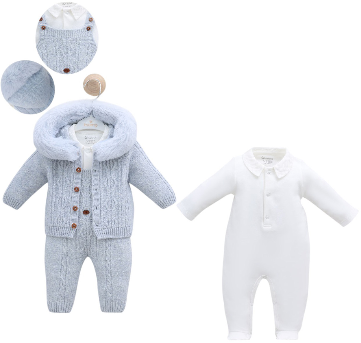 Set overalls+overalls+sweater