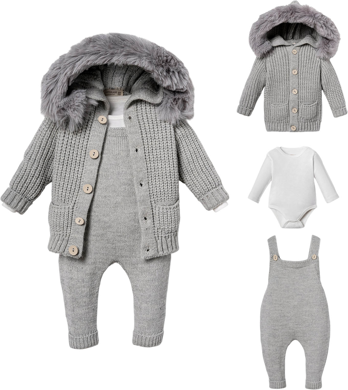 Set sweater+body+overalls Set sweater+body+overalls