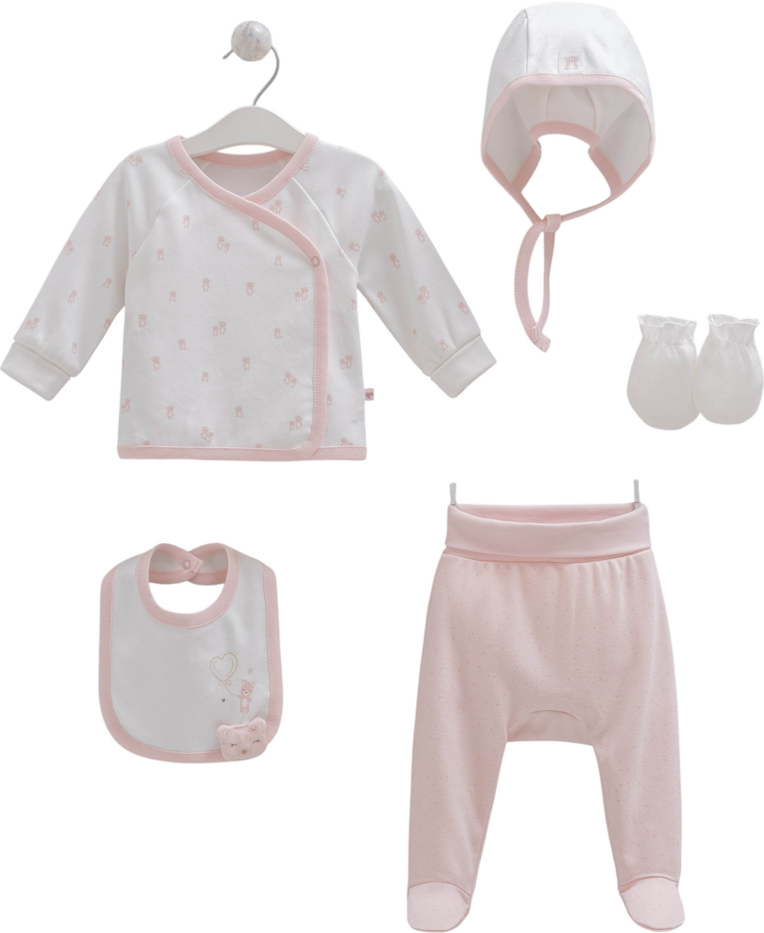 Set 5 items, series NEW BORN GIRL Set 5 items, series NEW BORN GIRL