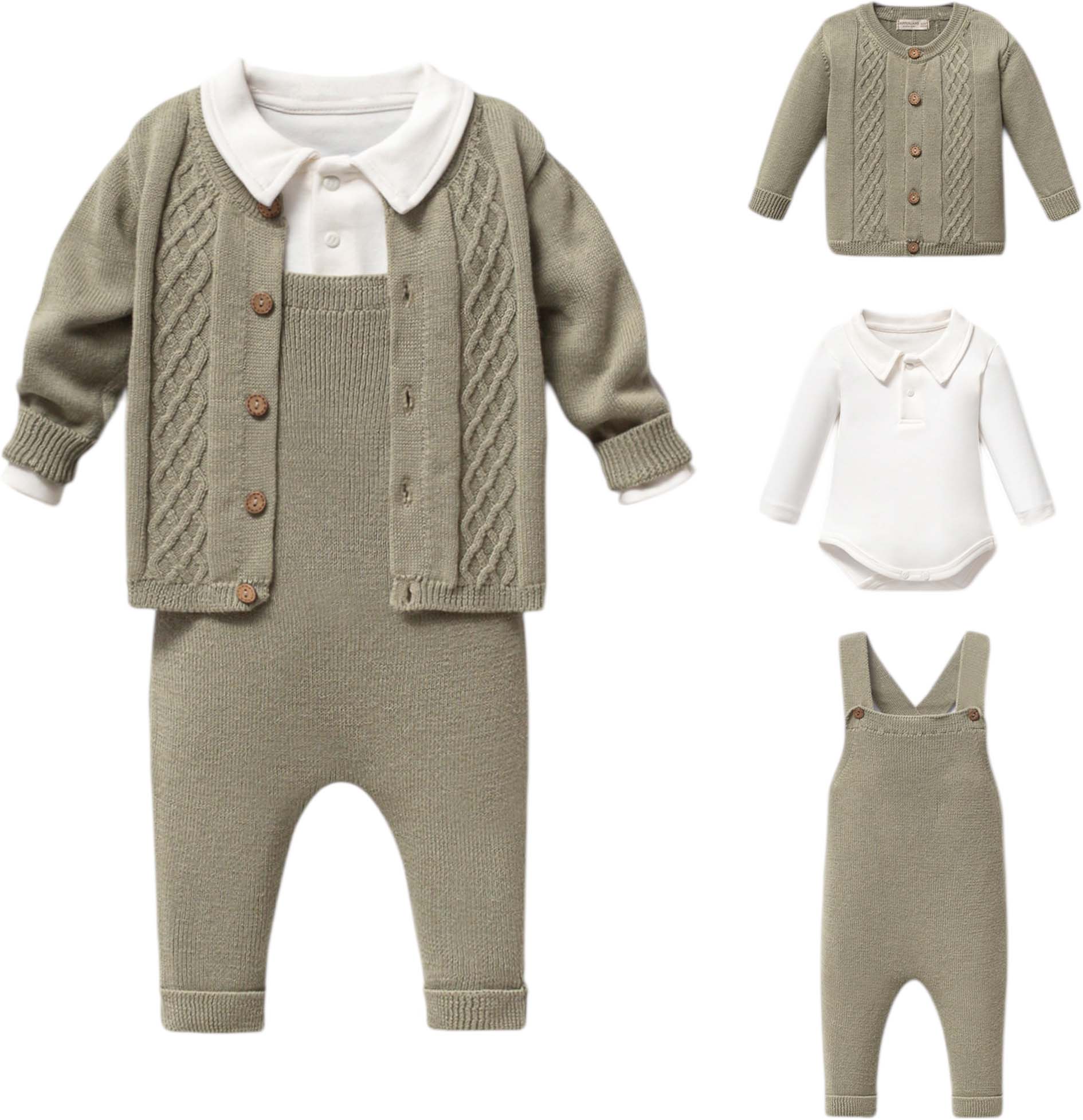 Set sweater+body+overalls Set sweater+body+overalls