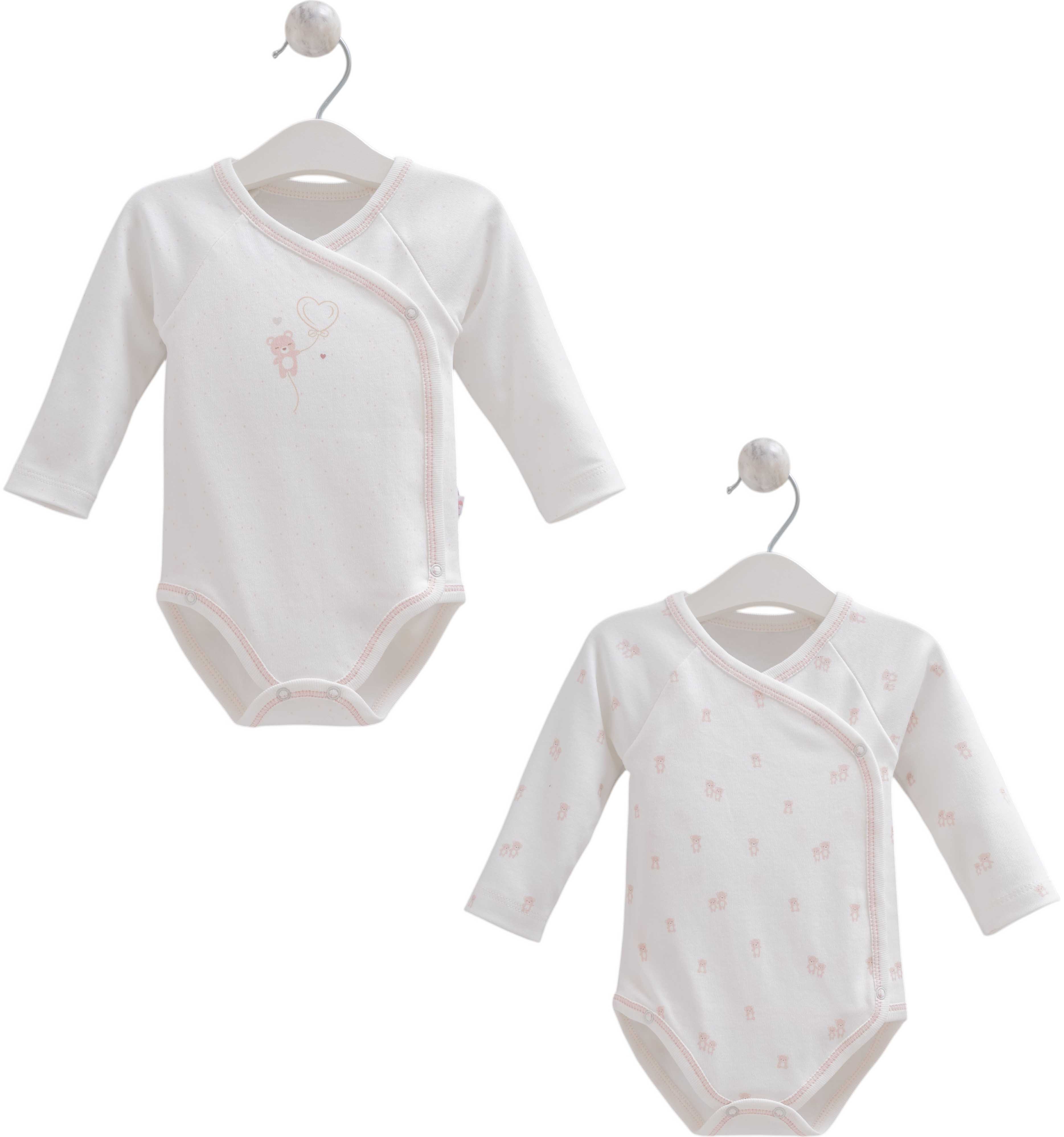 Body set 2pcs (pack of 4 sets), series NEW BORN GIRL Body set 2pcs (pack of 4 sets), series NEW BORN GIRL