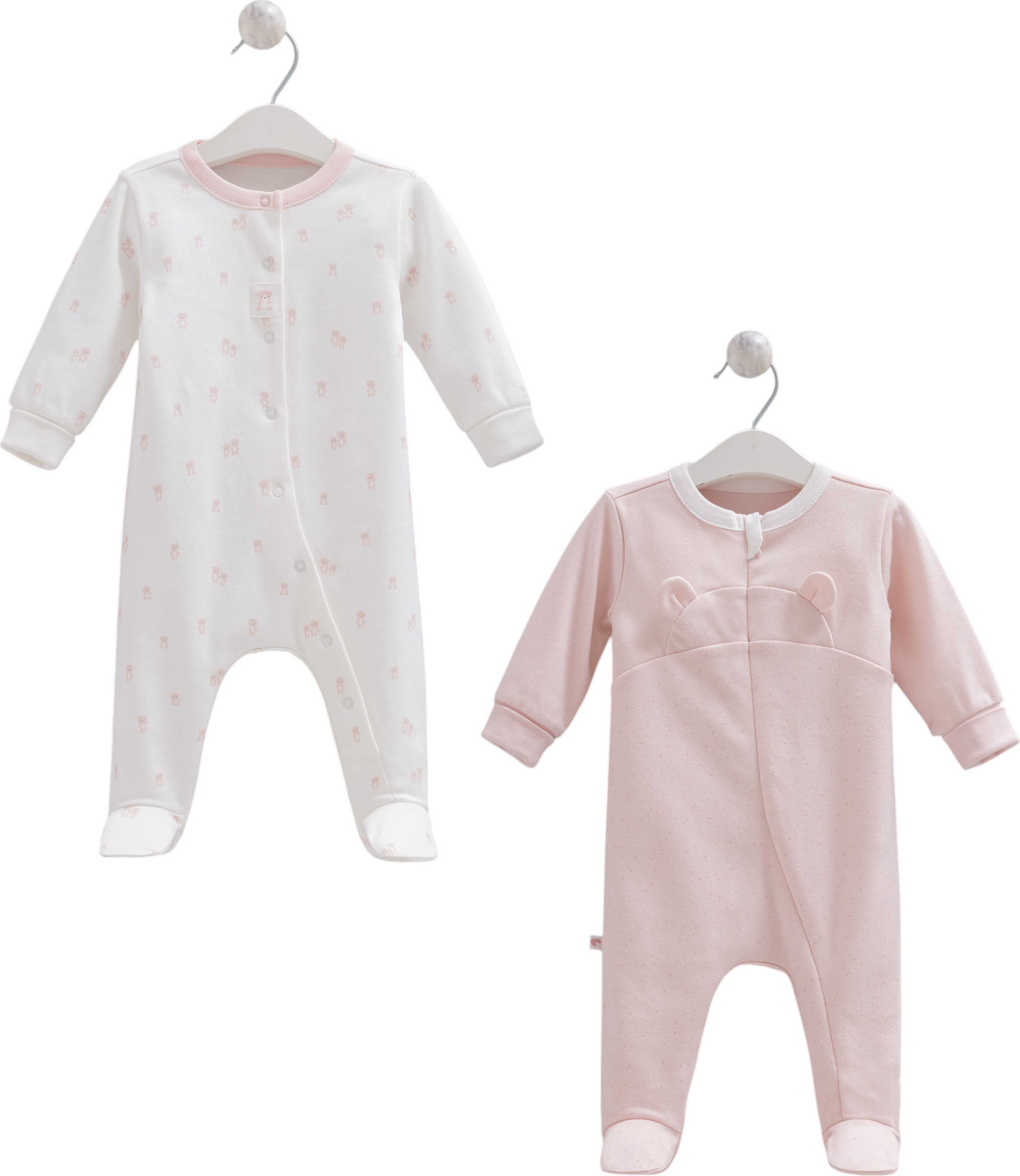 Overalls set 2pcs (pack of 2 sets), series NEW BORN GIRL