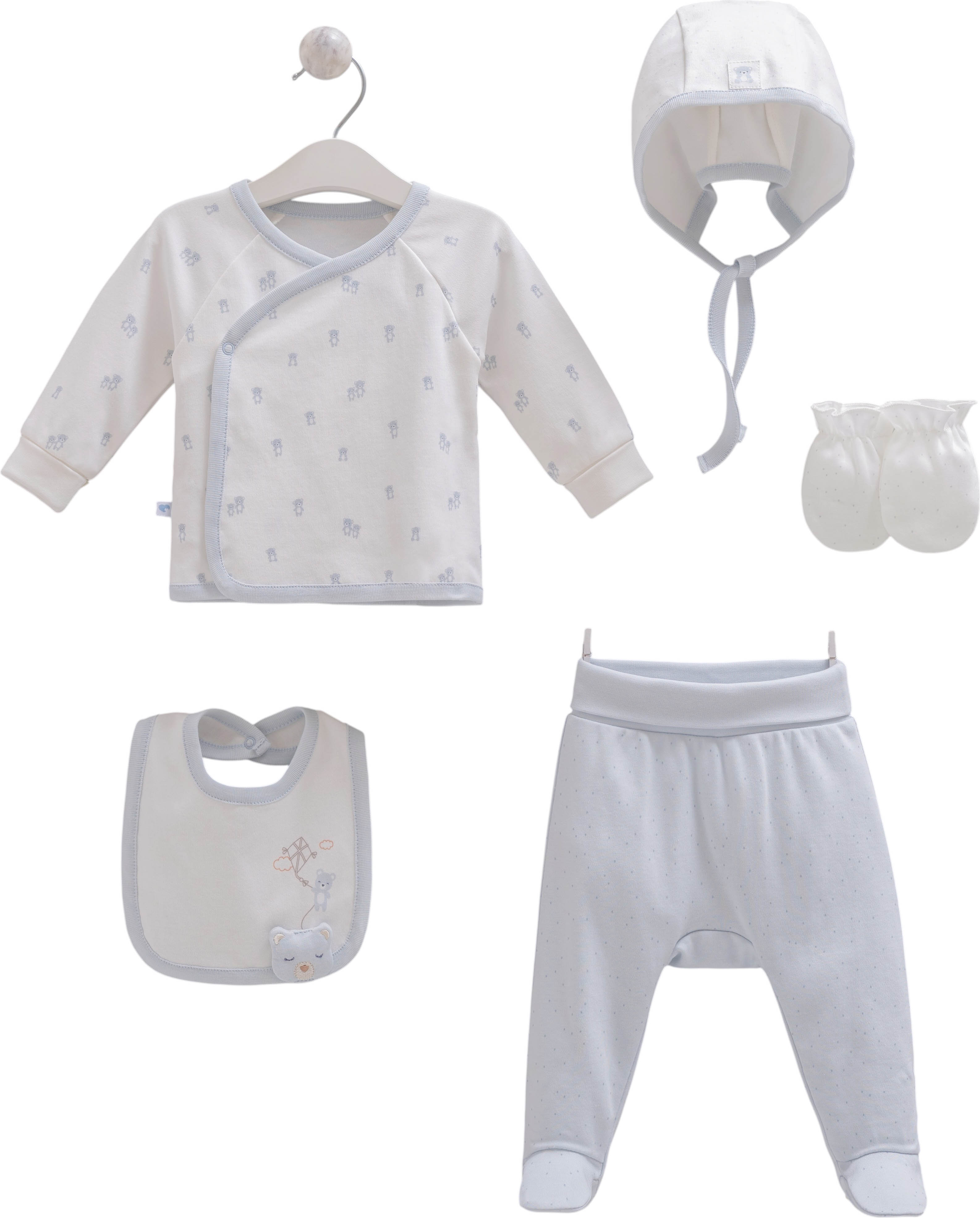 Set 5 items, series NEW BORN BOY