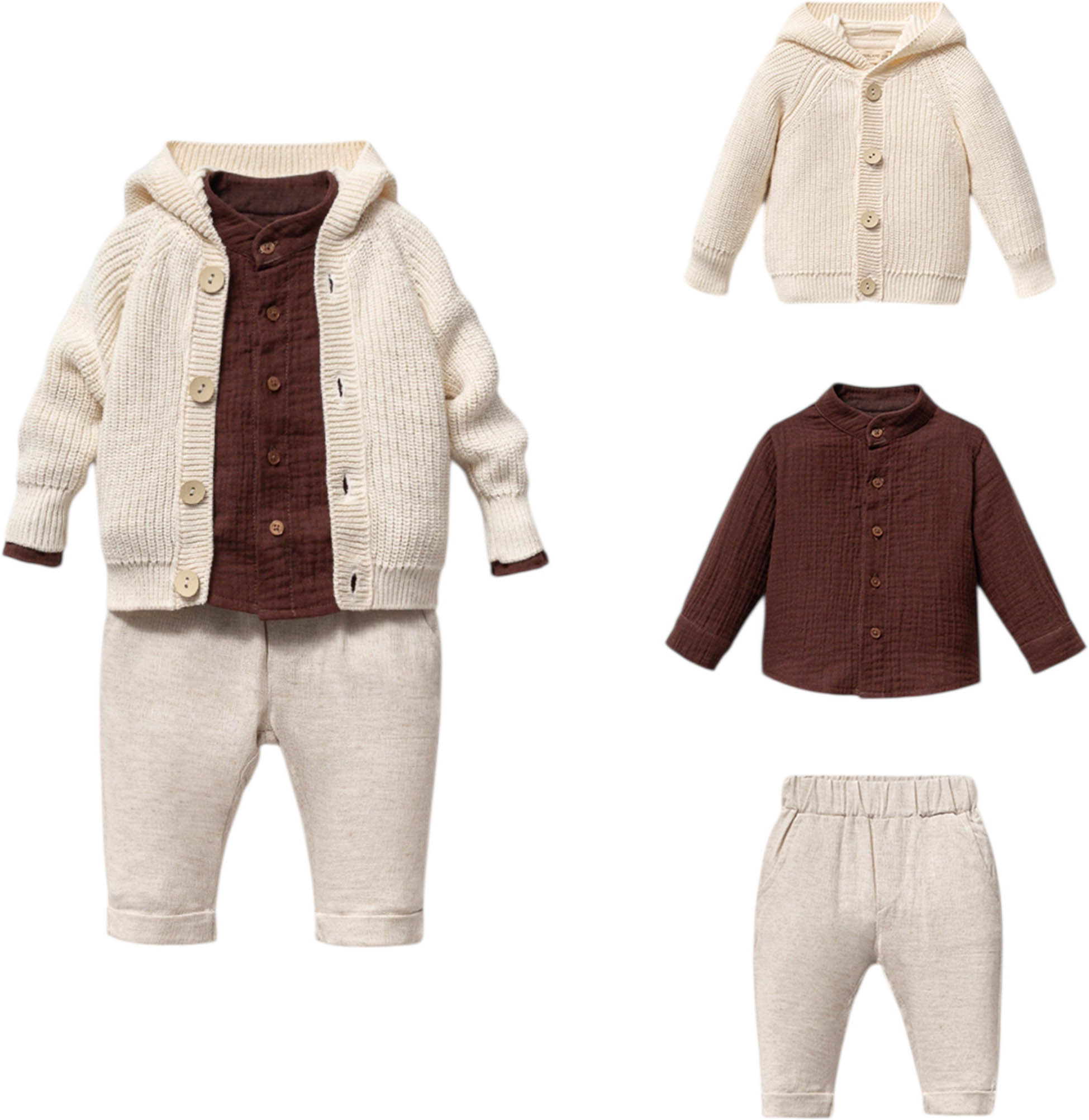 Set sweater+shirt+pants