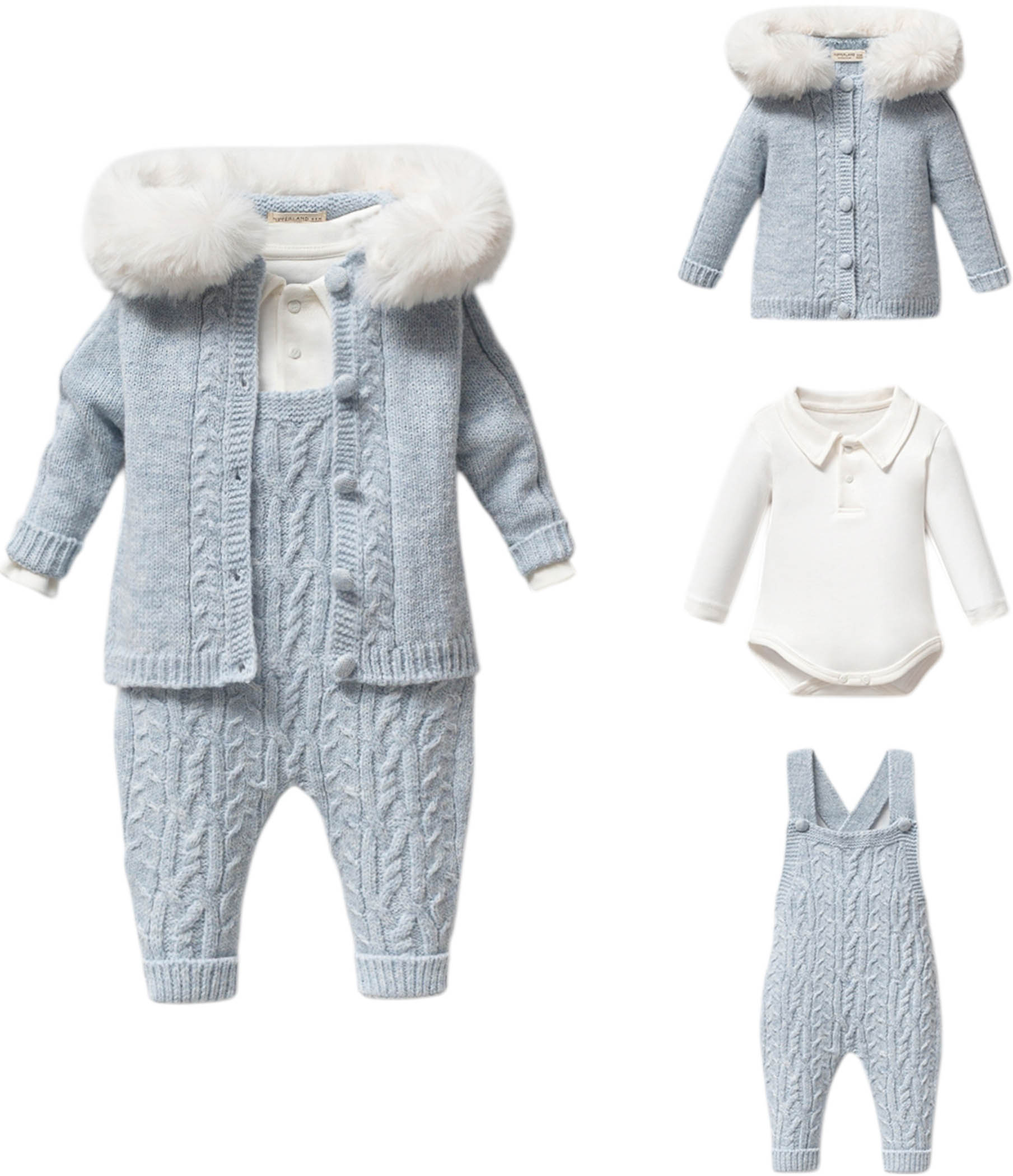 Set sweater+body+overalls Set sweater+body+overalls
