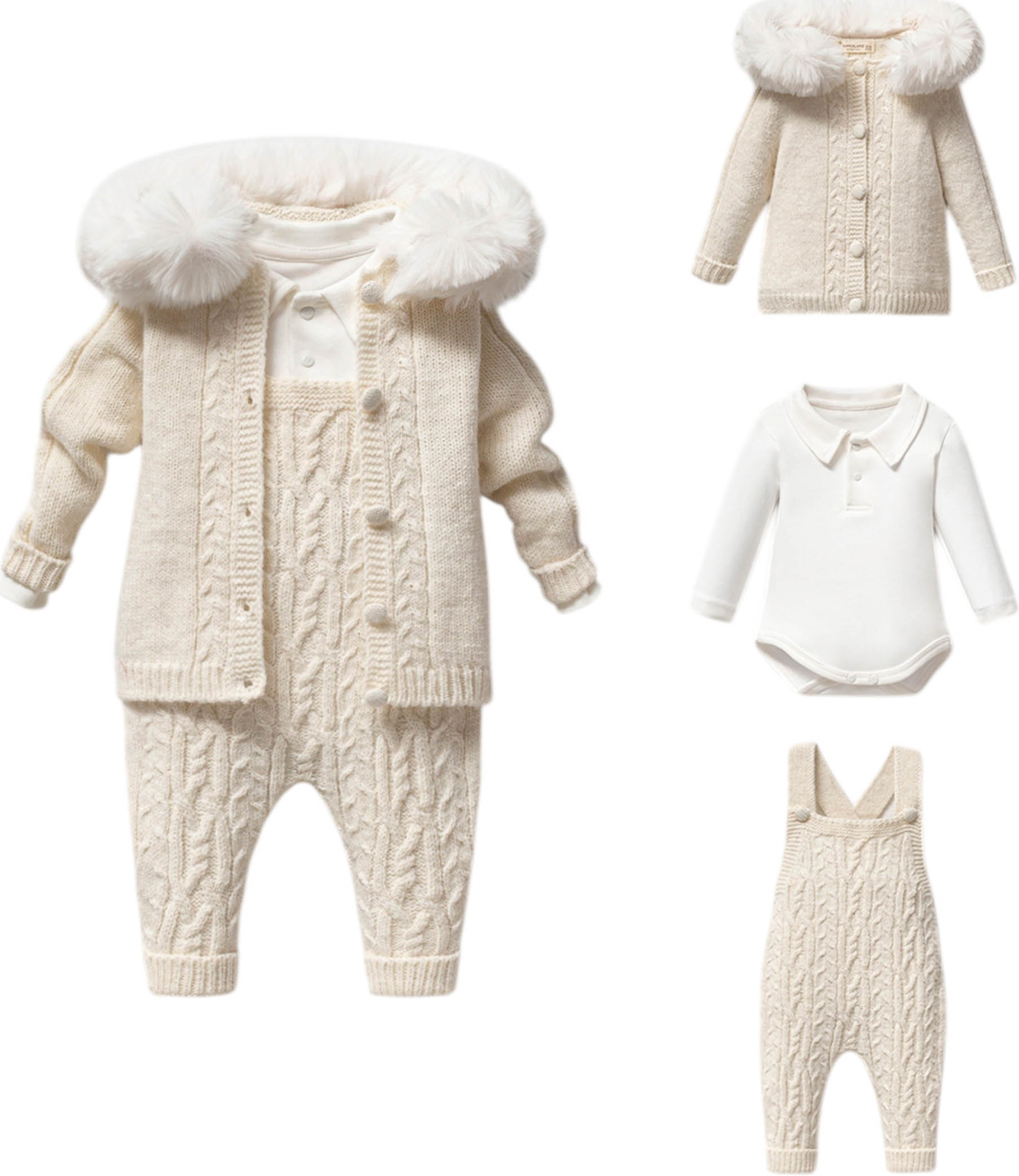 Set sweater+body+overalls Set sweater+body+overalls